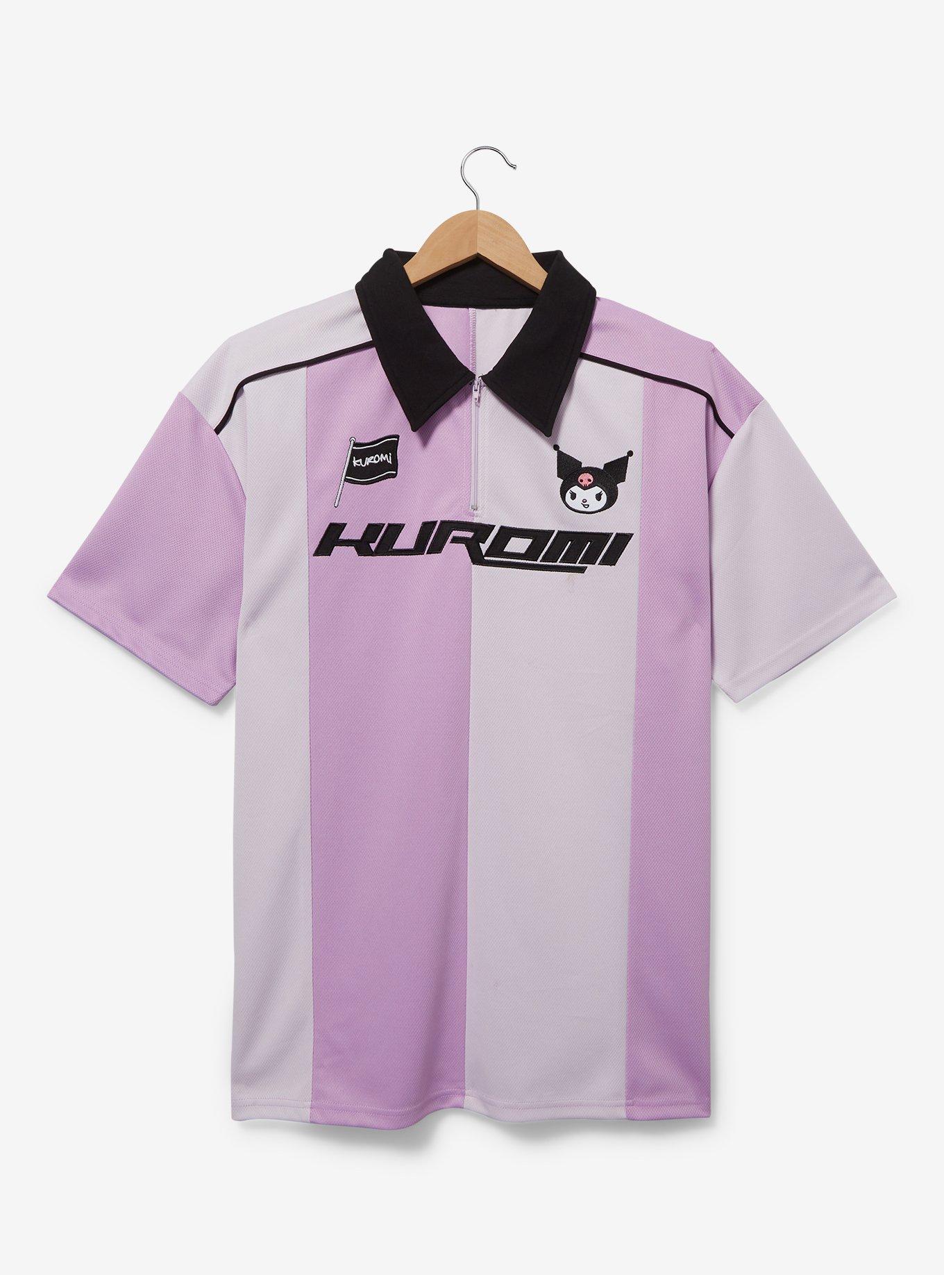 Sanrio Kuromi Purple Women's Soccer Jersey &mdash; BoxLunch Exclusive, PURPLE STRIPE, hi-res