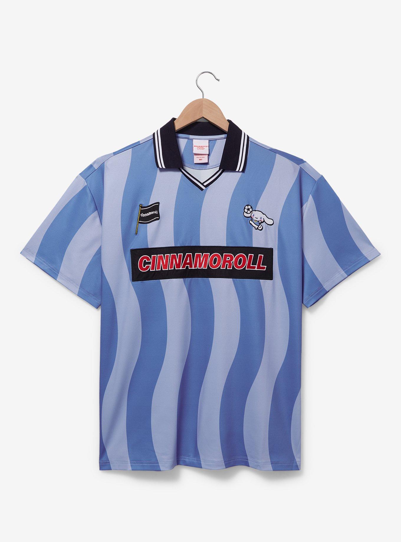 Sanrio Cinnamoroll Striped Soccer Jersey — BoxLunch Exclusive, BLUE, hi-res