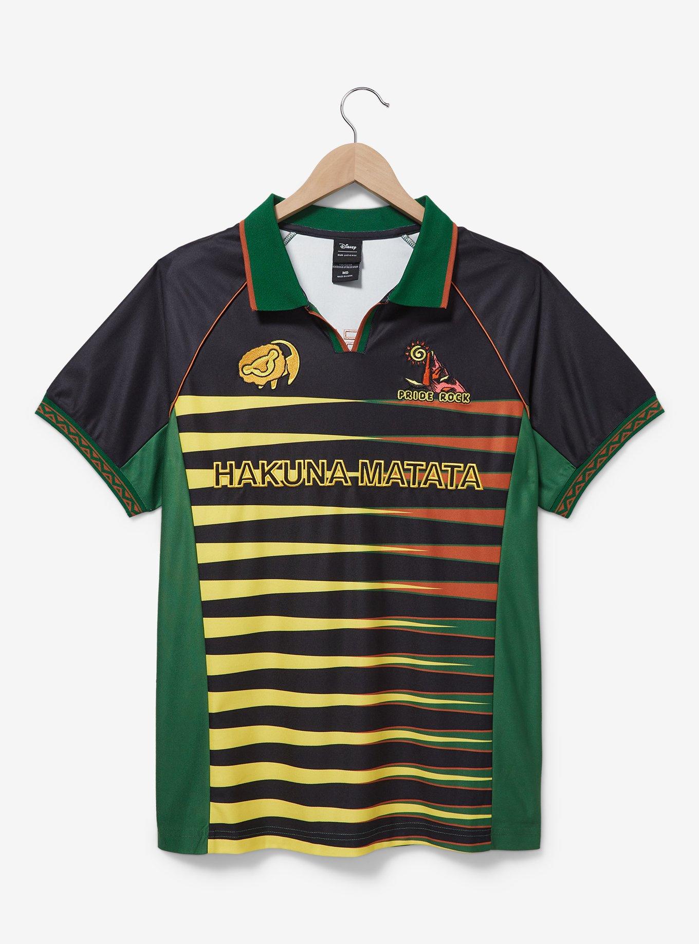 Disney The Lion King Mufasa Hakuna Matata Soccer Jersey — BoxLunch Exclusive, BLACK STRIPE, hi-res