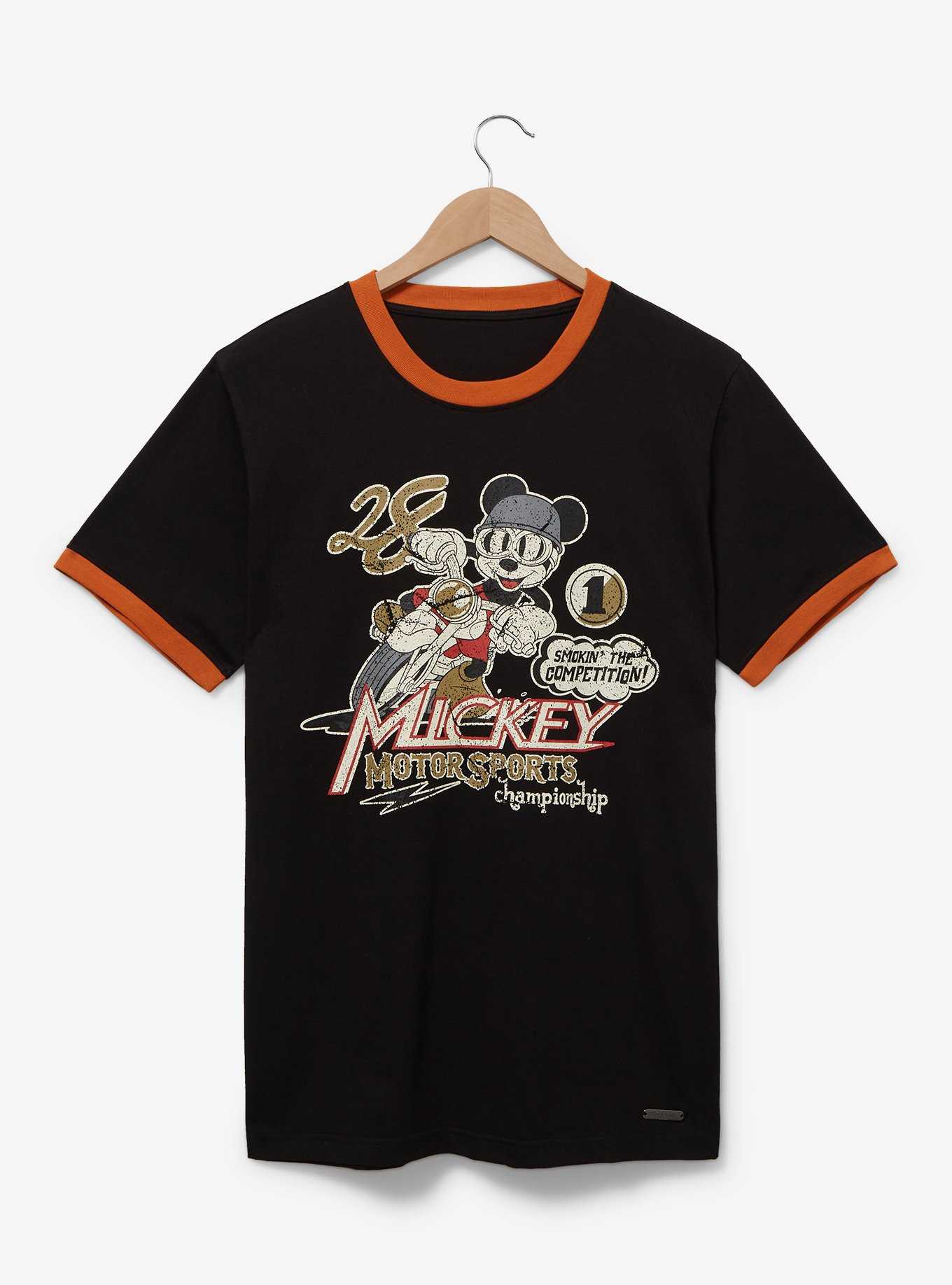 Disney Mickey Mouse Motorsports Championship Ringer T-Shirt — BoxLunch Exclusive, , hi-res
