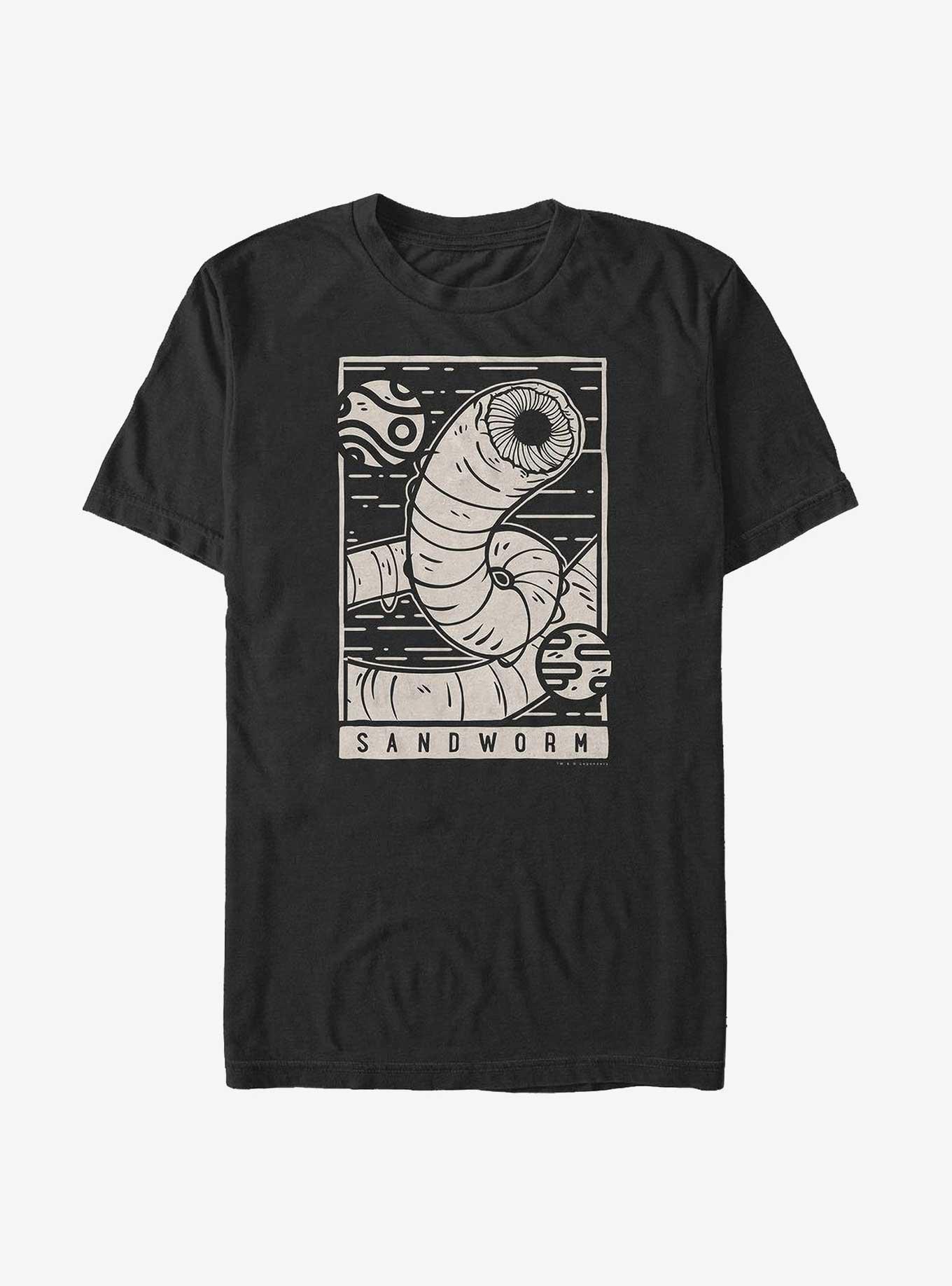 Dune: Part Two Sandworm Poster T-Shirt, BLACK, hi-res