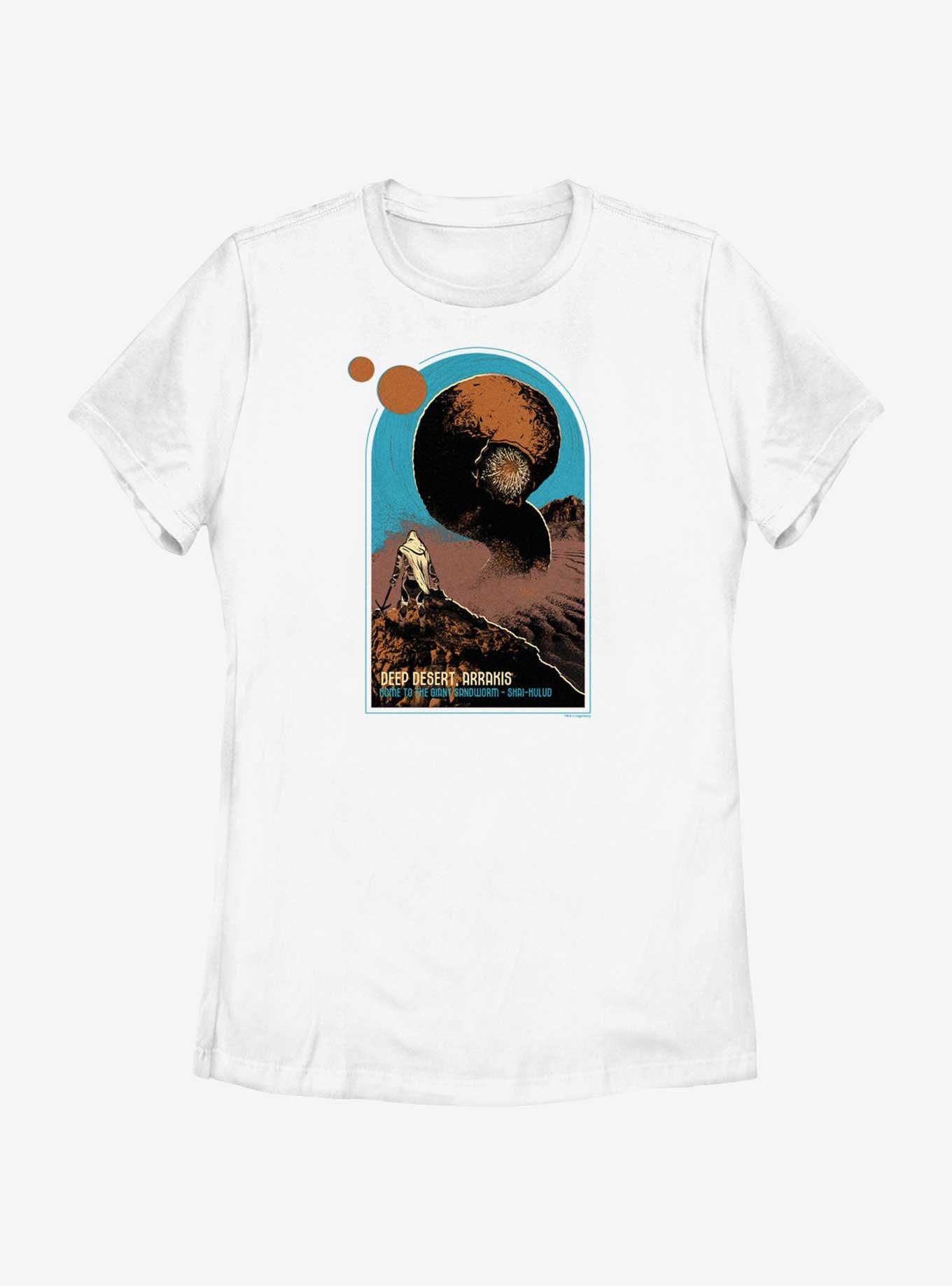 Dune: Part Two Deep Desert Sandworm Womens T-Shirt, WHITE, hi-res