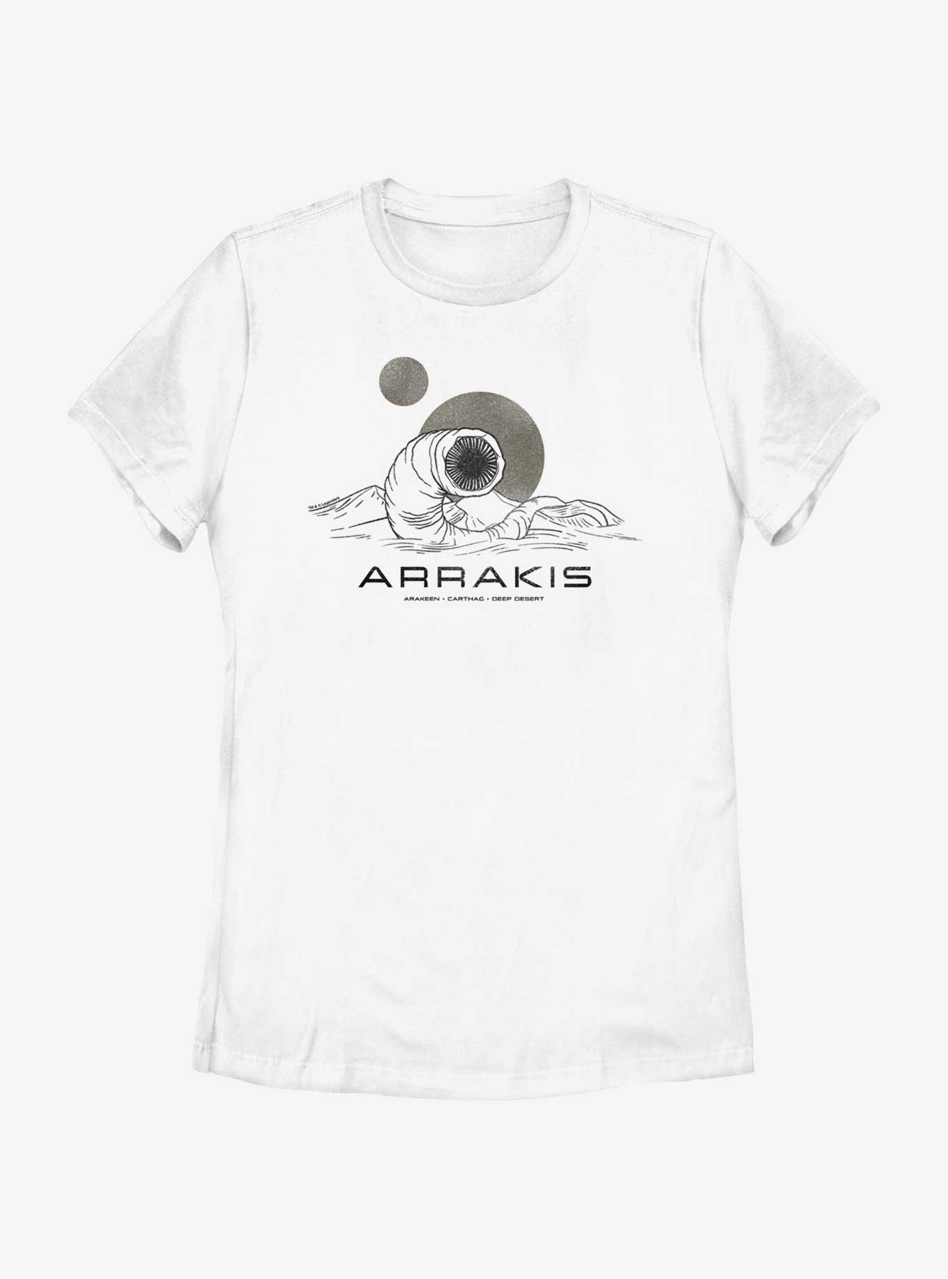 Dune: Part Two Arrakis Worm Womens T-Shirt, WHITE, hi-res