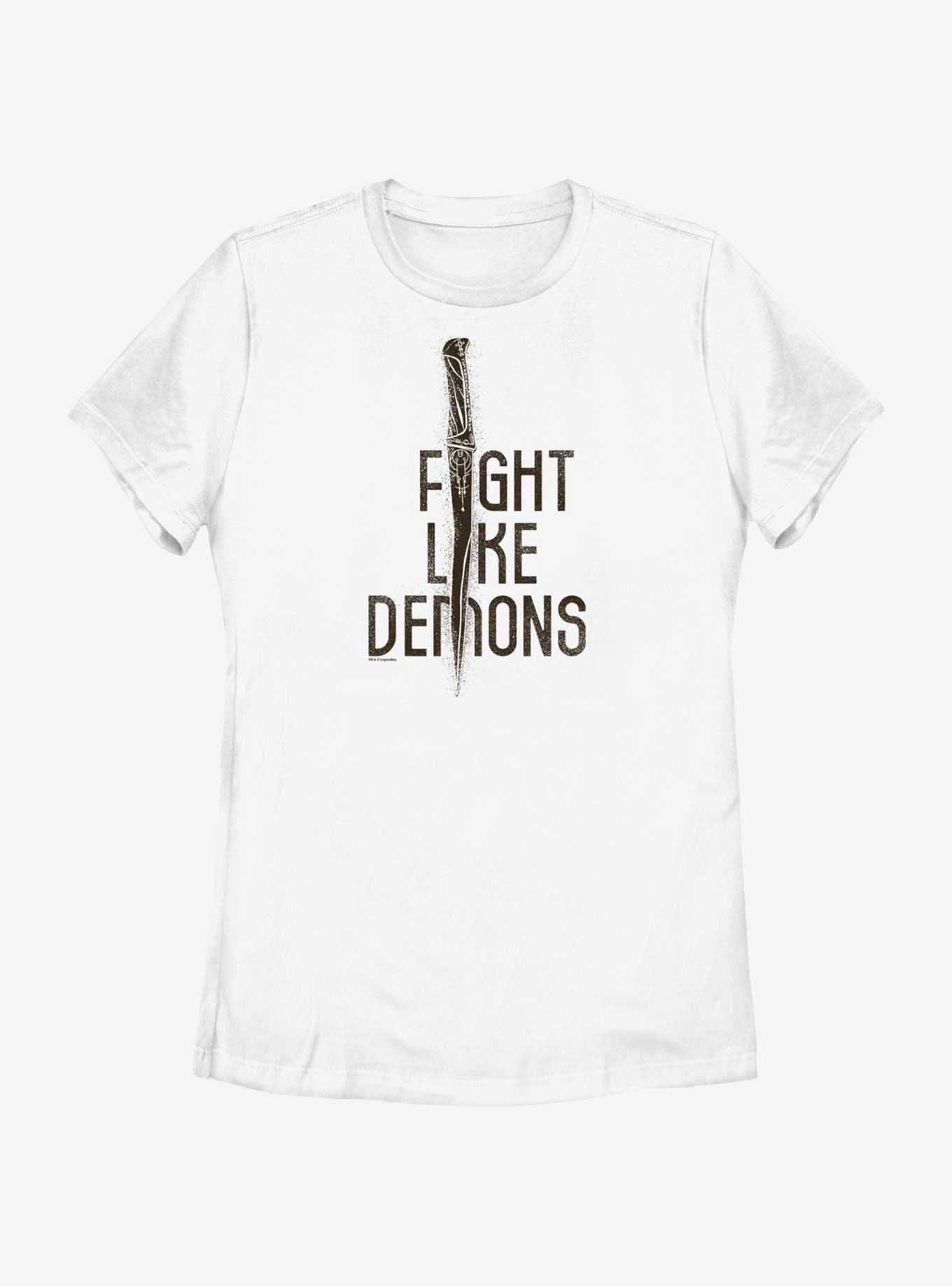 Dune: Part Two Fight Like Demons Womens T-Shirt, WHITE, hi-res