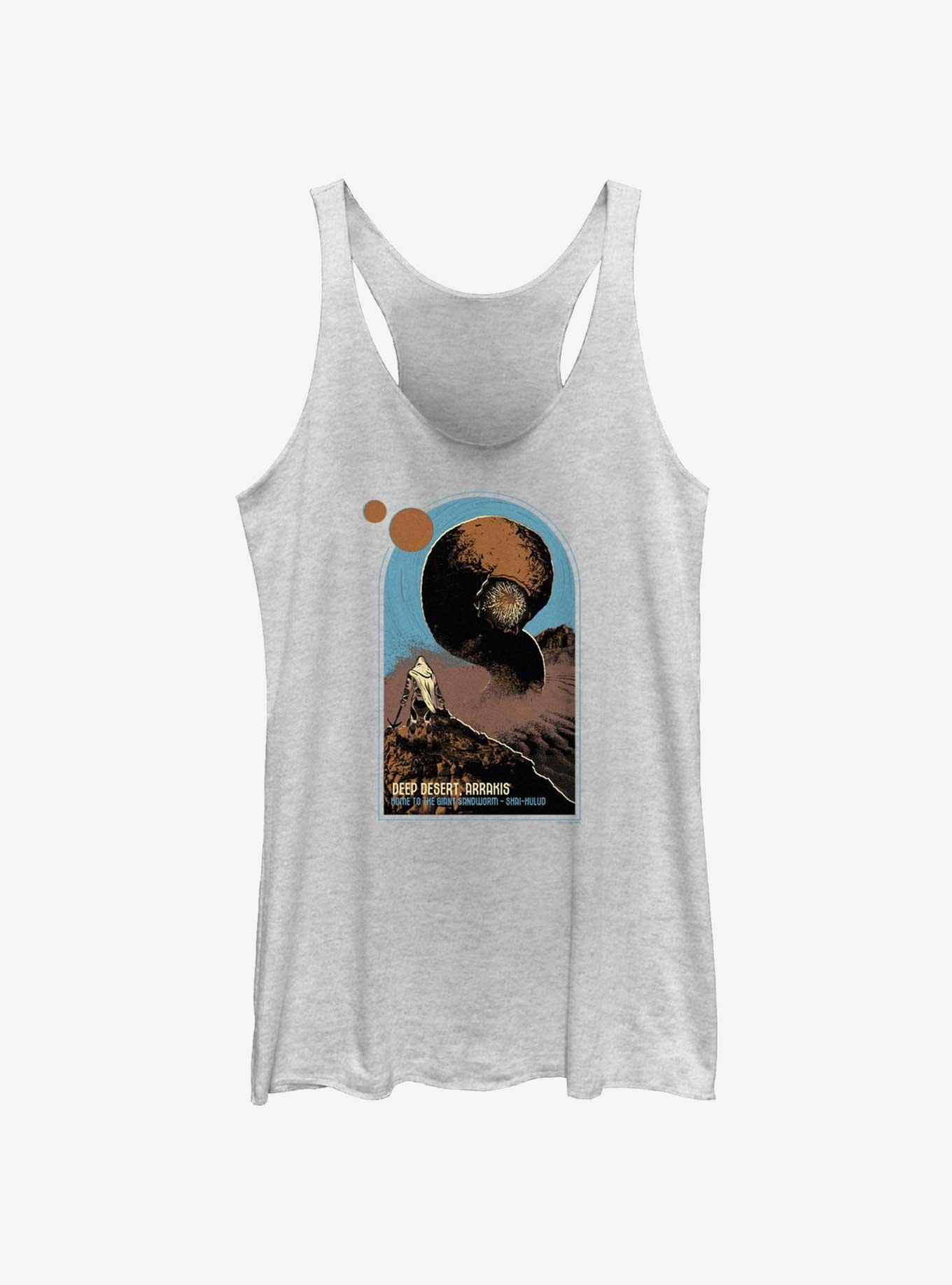 Dune: Part Two Deep Desert Sandworm Womens Tank Top, WHITE HTR, hi-res