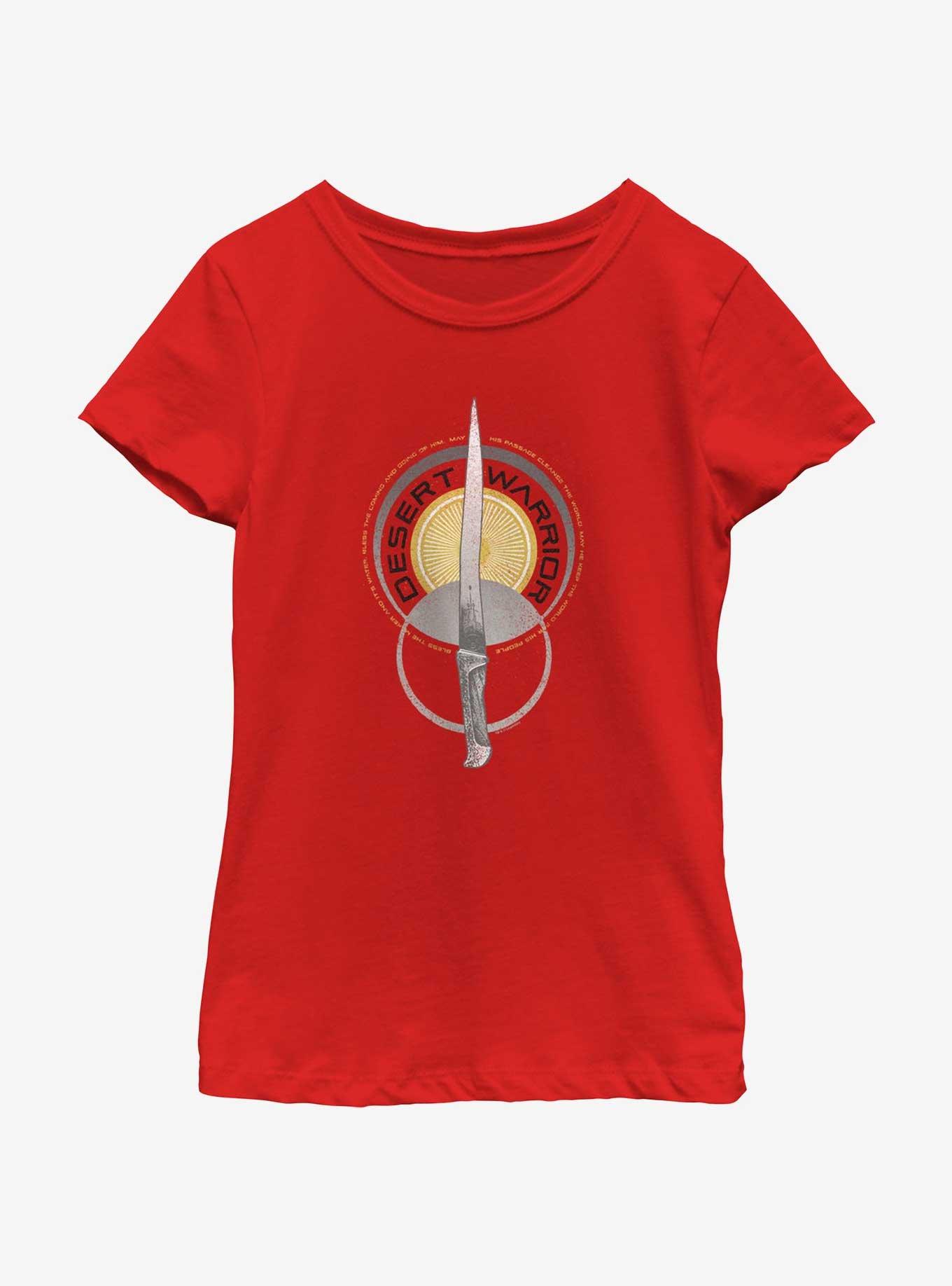 Dune: Part Two Desert Warrior Youth Girls T-Shirt, RED, hi-res