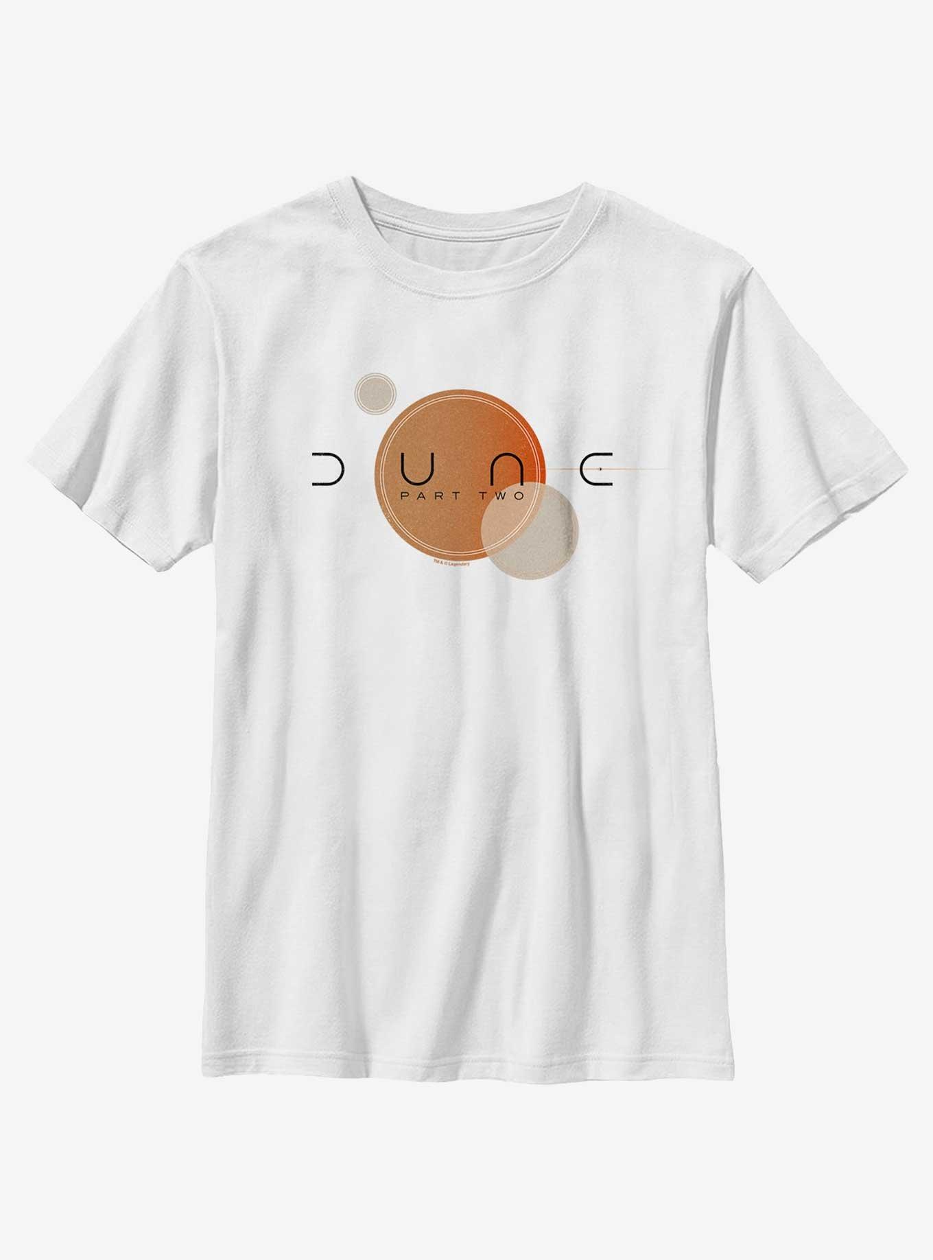 Dune: Part Two Planet Logo Youth T-Shirt, WHITE, hi-res