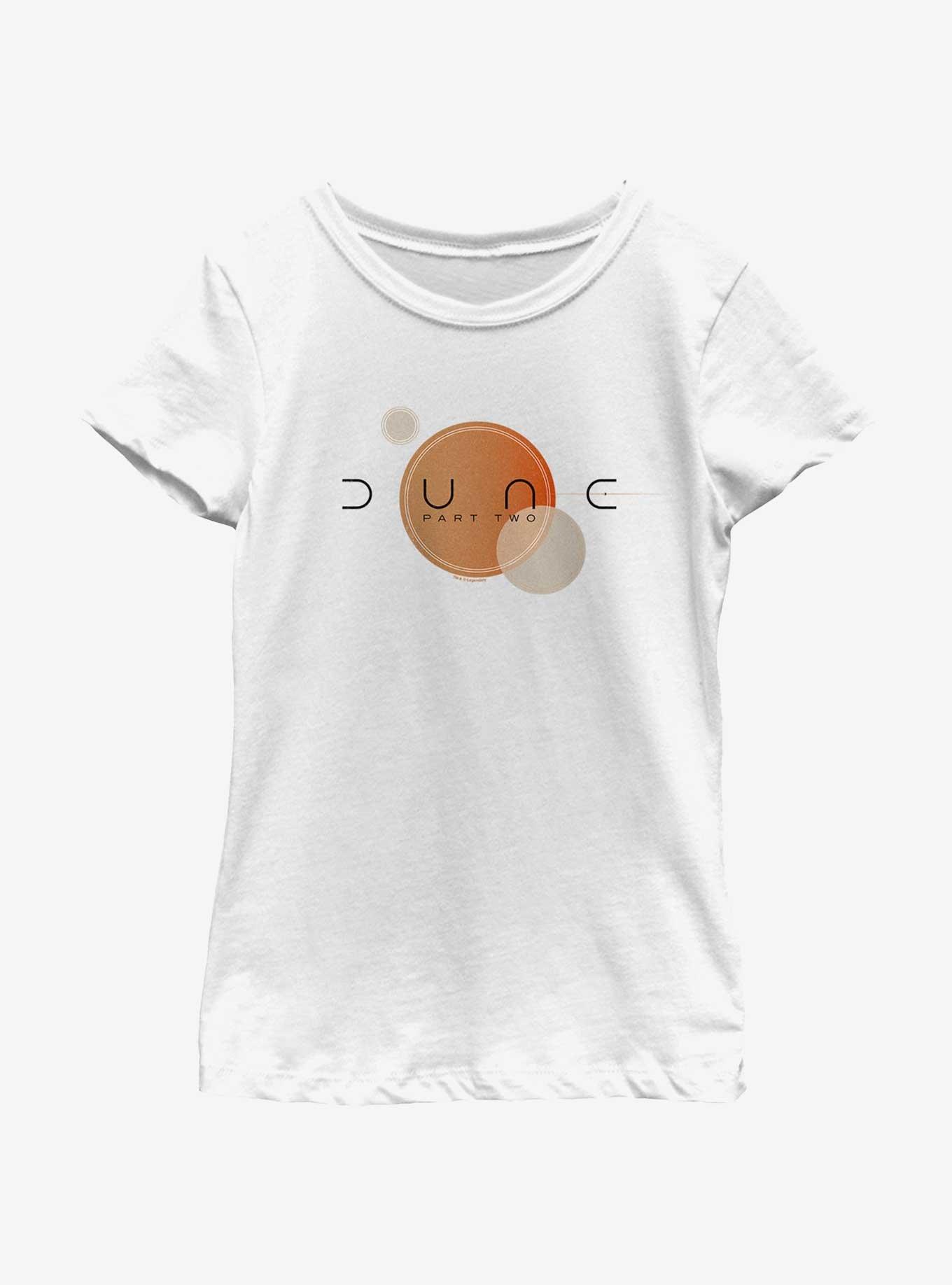 Dune: Part Two Planet Logo Youth Girls T-Shirt, WHITE, hi-res