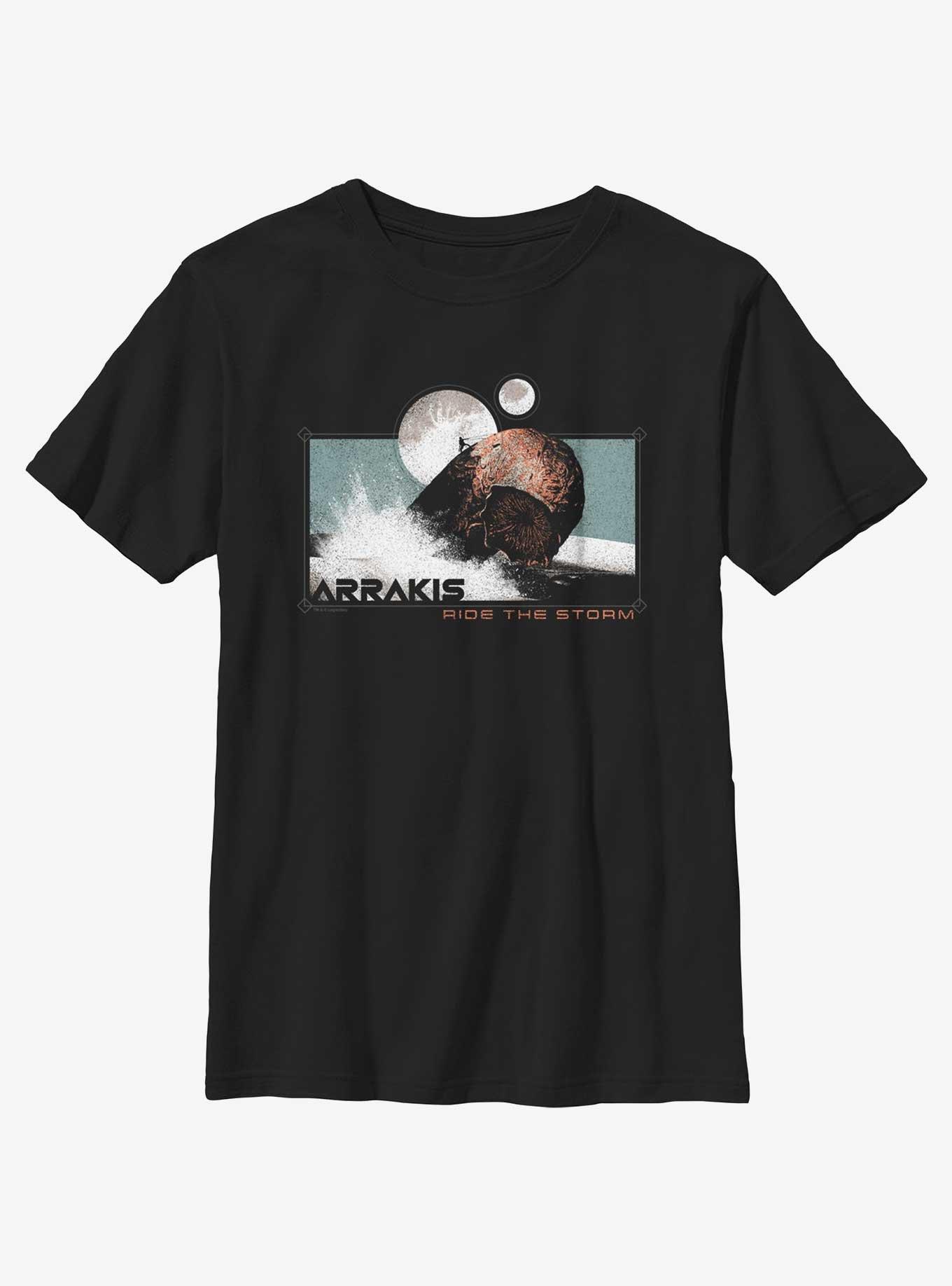 Dune: Part Two Ride The Storm Youth T-Shirt, BLACK, hi-res