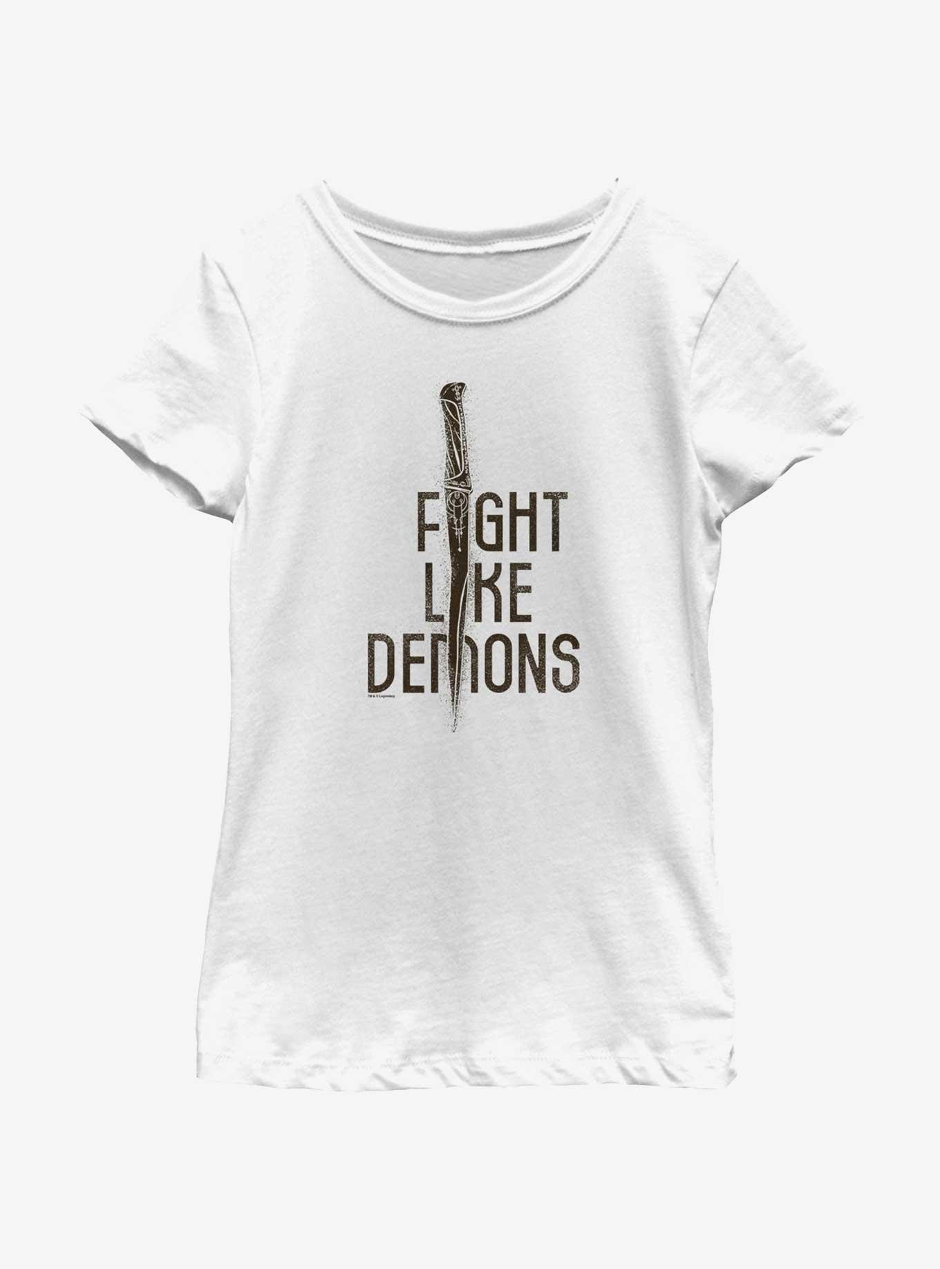 Dune: Part Two Fight Like Demons Youth Girls T-Shirt, WHITE, hi-res
