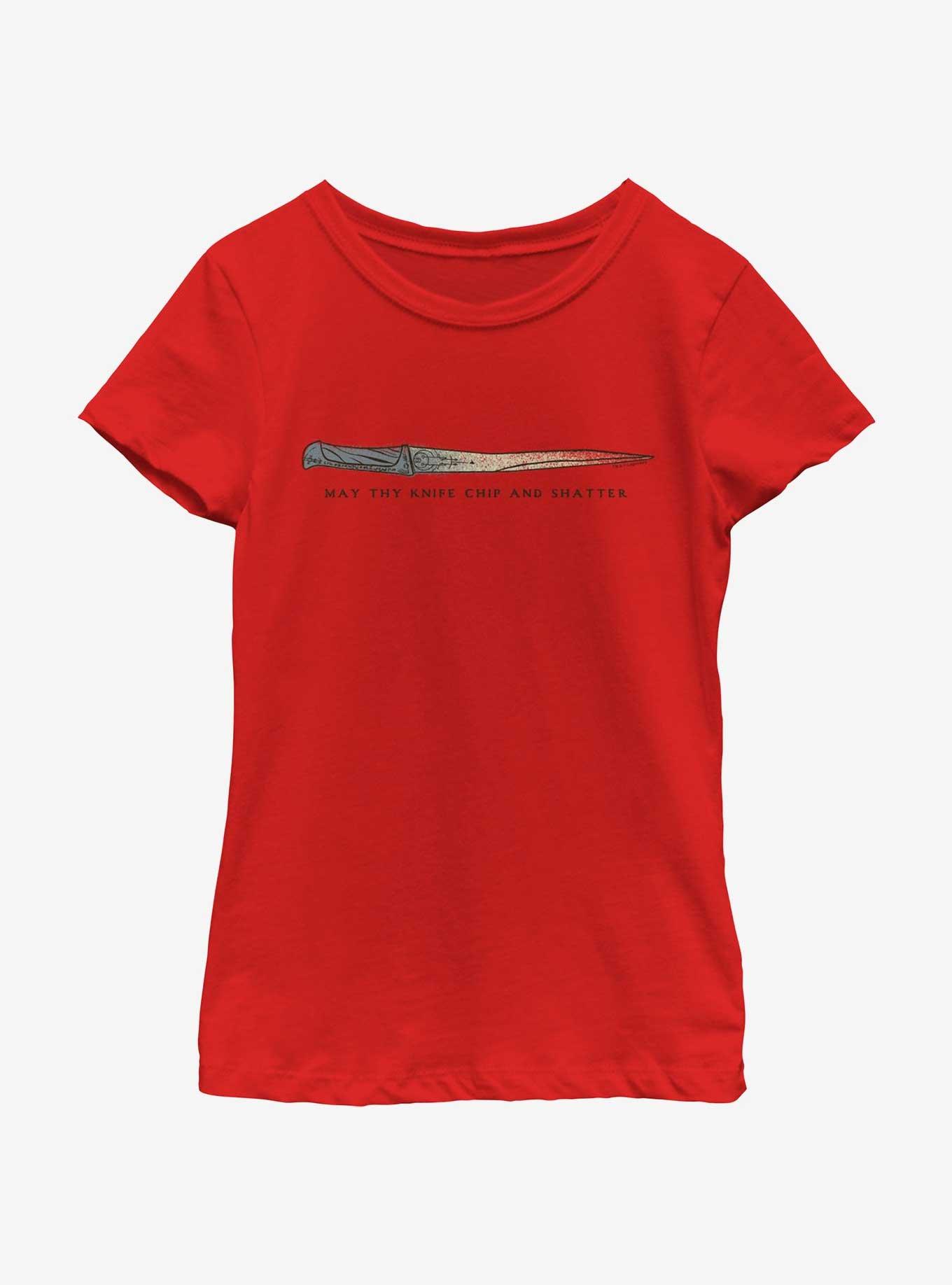 Dune: Part Two Chip And Shatter Youth Girls T-Shirt, RED, hi-res