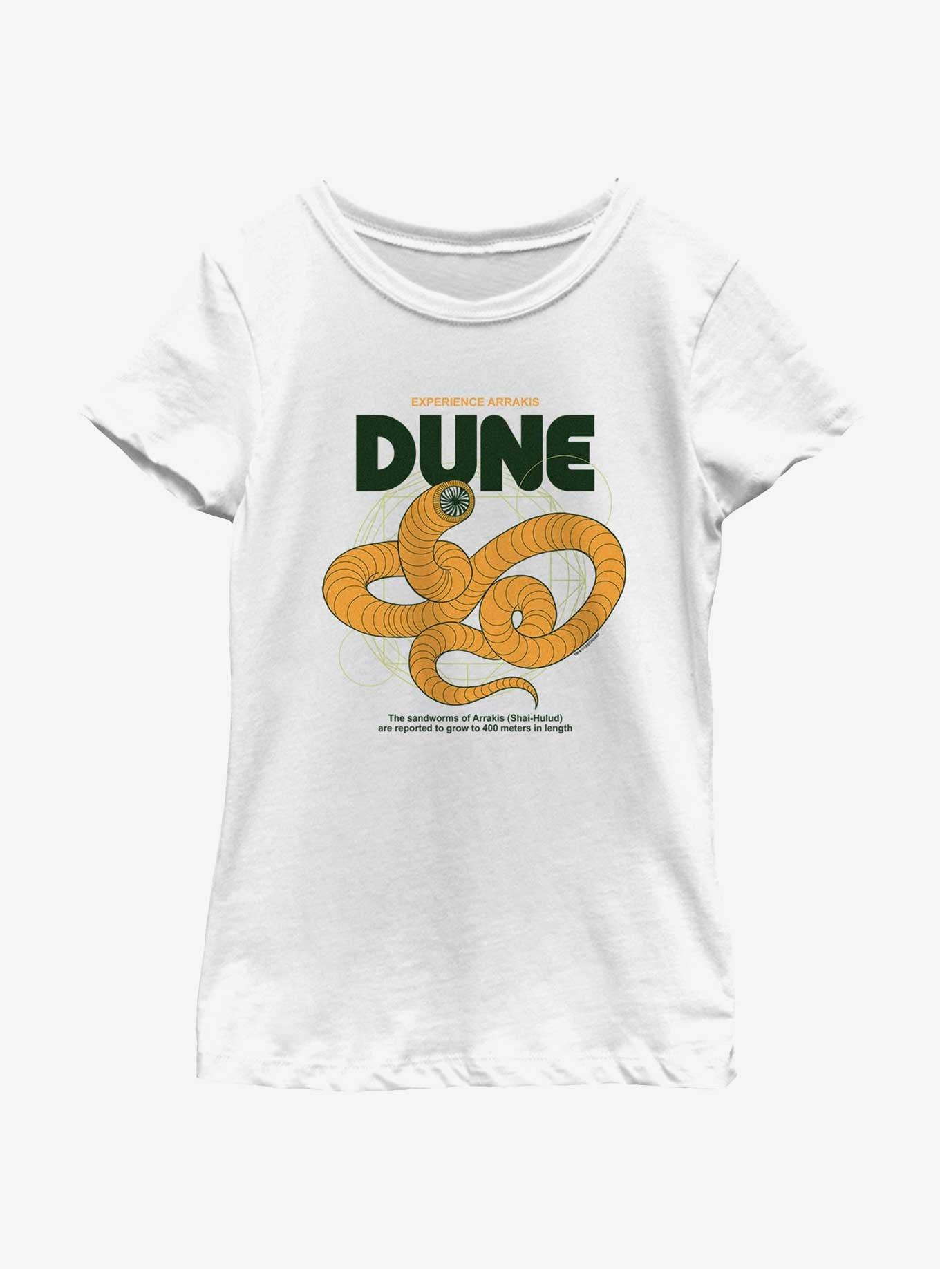 Dune: Part Two Shai Hulud Sandworm Youth Girls T-Shirt, WHITE, hi-res