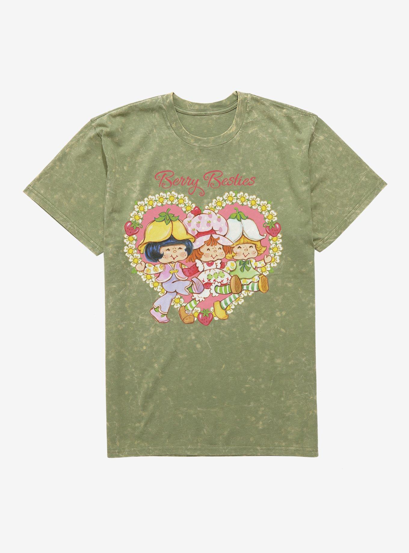 Strawberry Shortcake Berry Besties Mineral Wash T-Shirt, MILITARY GREEN MINERAL WASH, hi-res