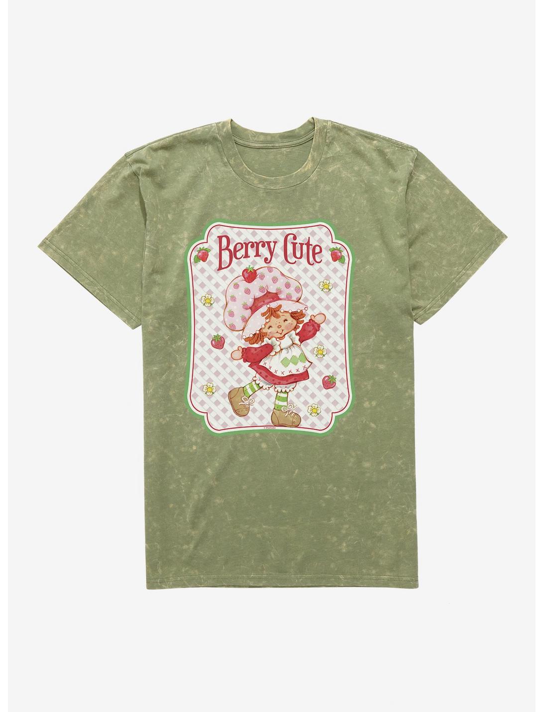Strawberry Shortcake Berry Cute Mineral Wash T-Shirt, MILITARY GREEN MINERAL WASH, hi-res