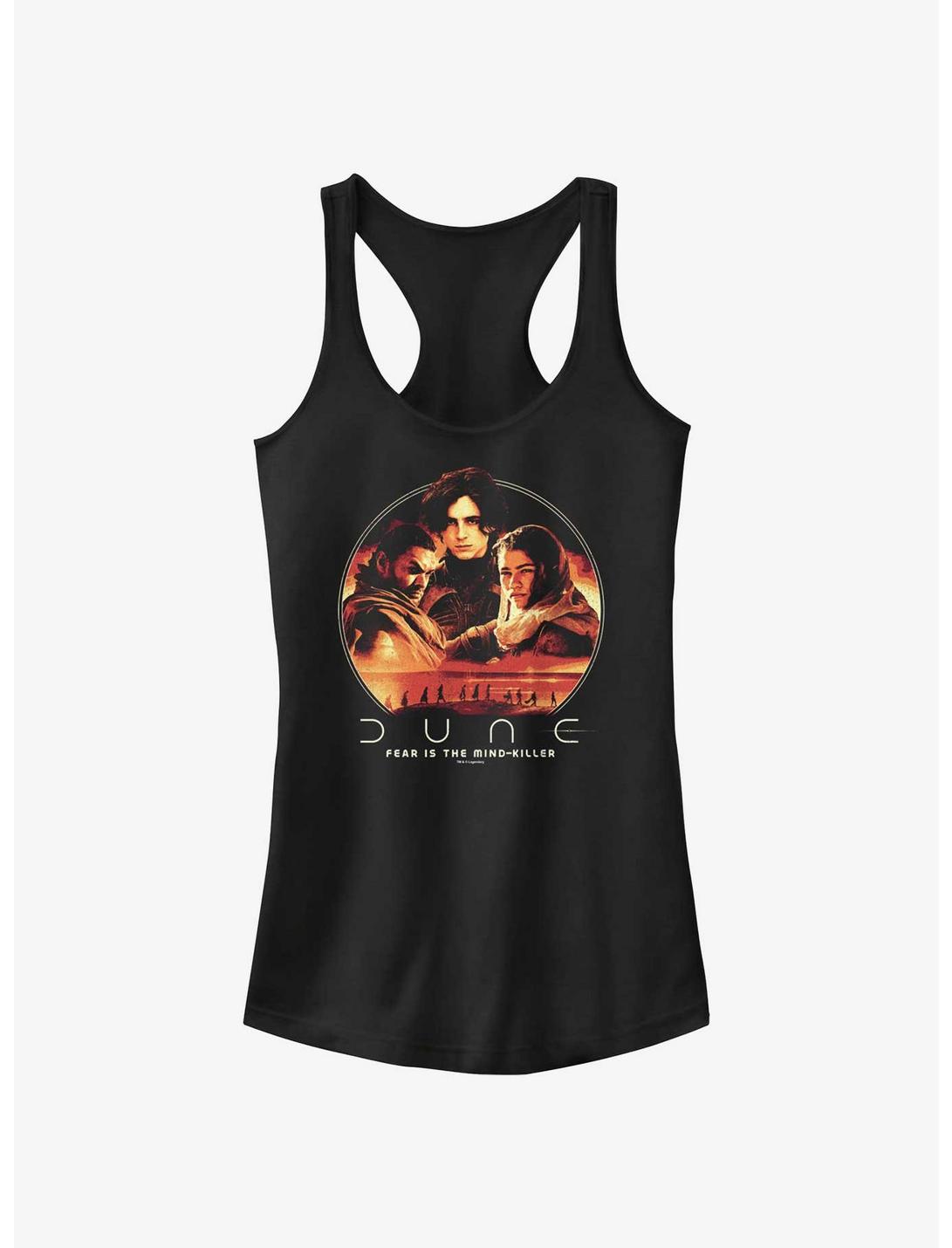 Dune: Part Two Fear Is The Mind-Killer Girls Tank, BLACK, hi-res