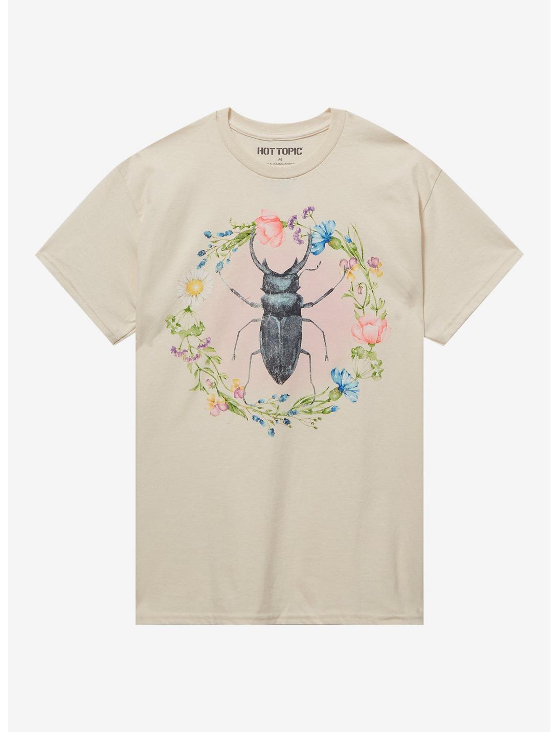 Beetle Floral Boyfriend Fit Girls T-Shirt, MULTI, hi-res