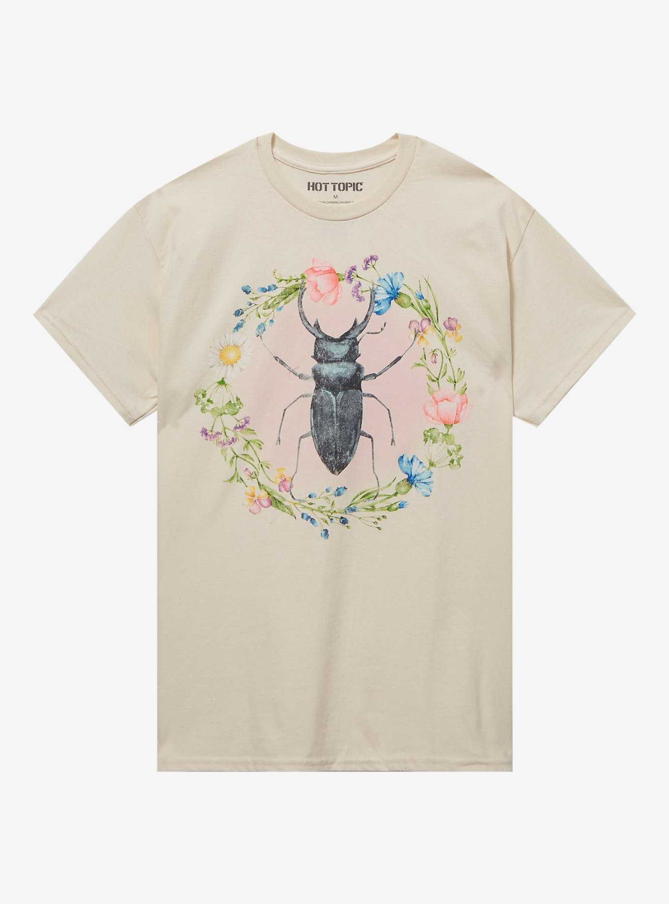 Beetle Floral Boyfriend Fit Girls T-Shirt, , hi-res