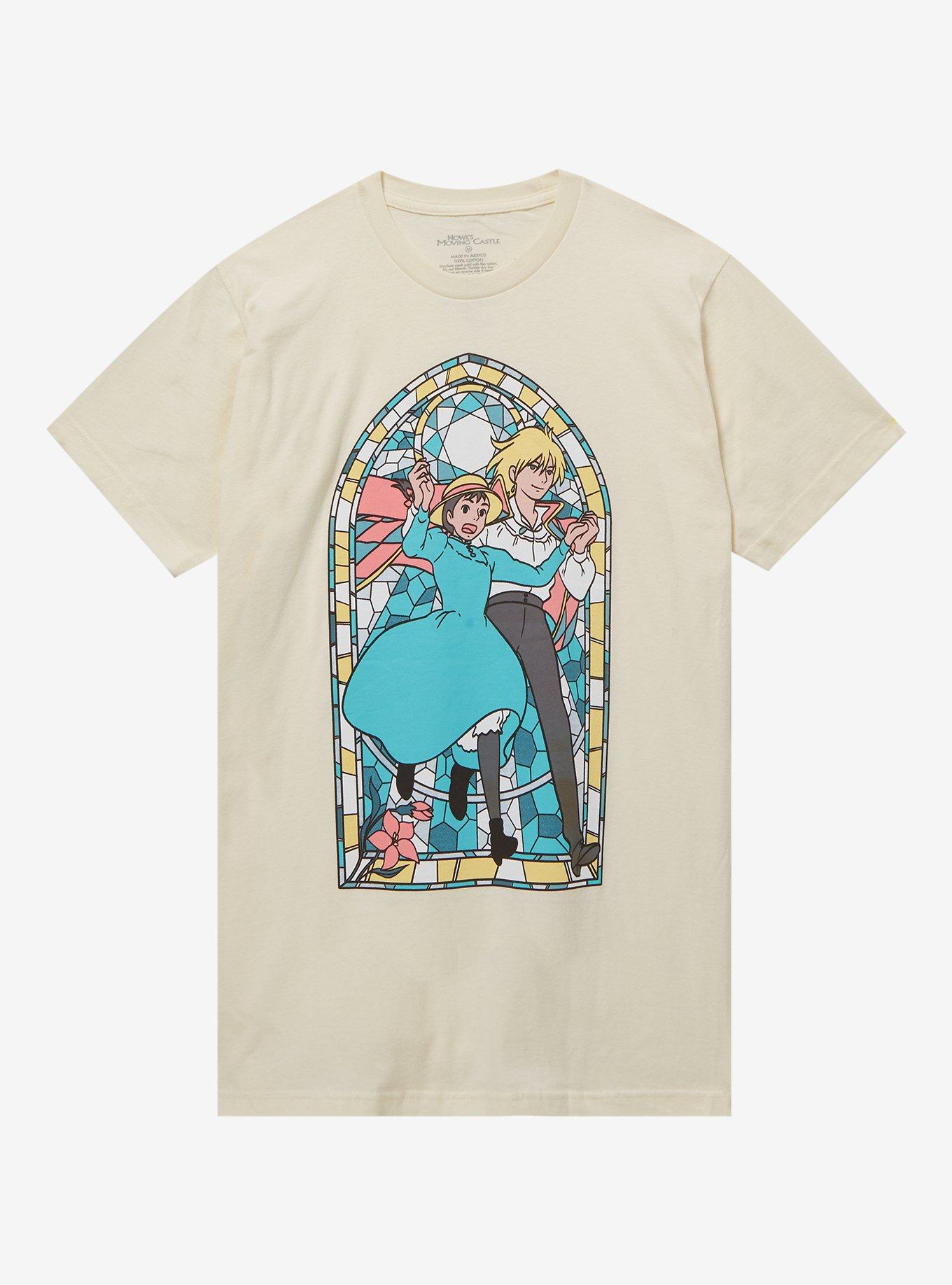 Studio Ghibli Howl's Moving Castle Duo Stained Glass Boyfriend Fit Girls T-Shirt, MULTI, hi-res