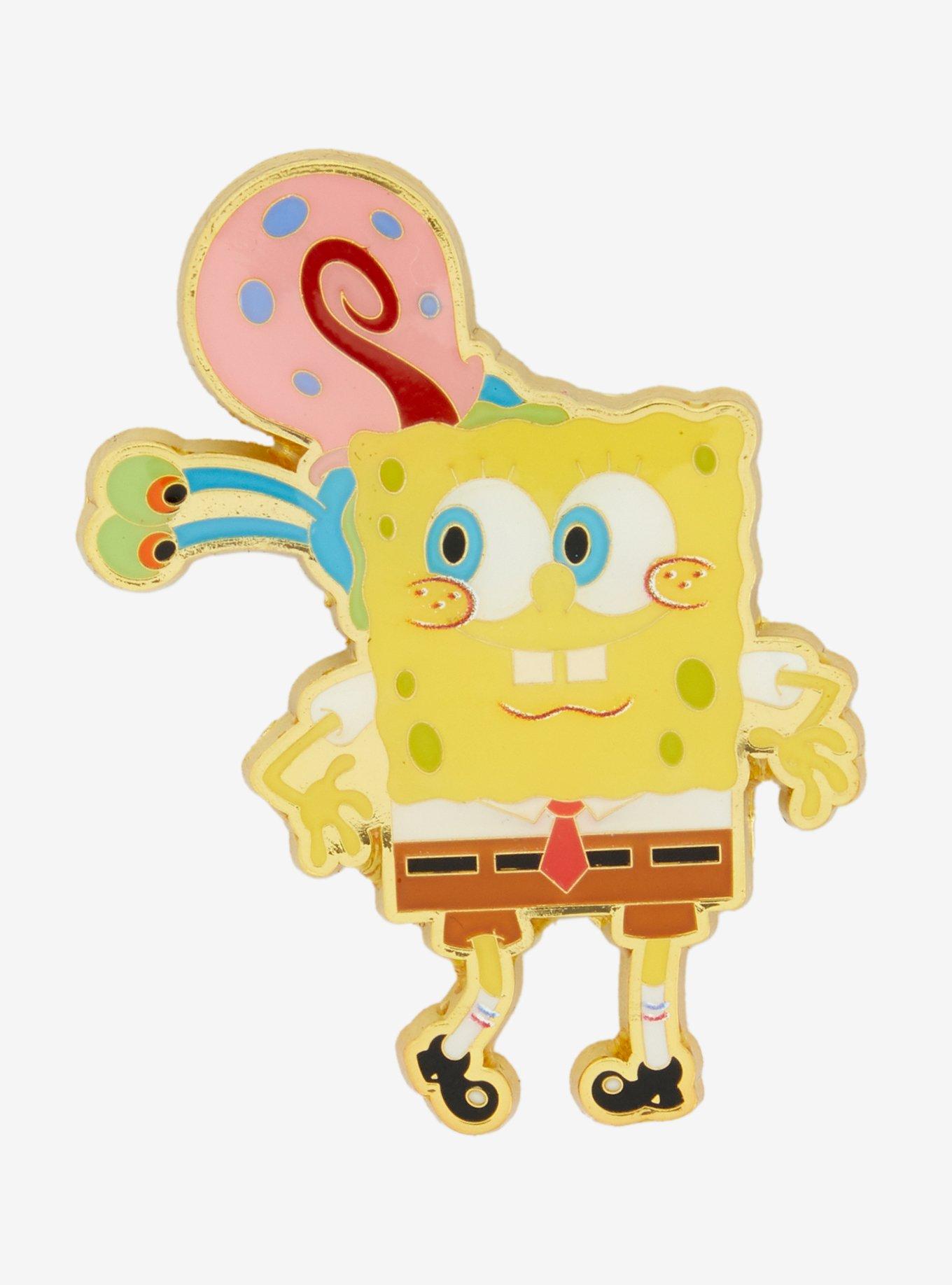 Loungefly SpongeBob SquarePants Gary and SpongeBob Enamel Pin — BoxLunch Exclusive, , hi-res
