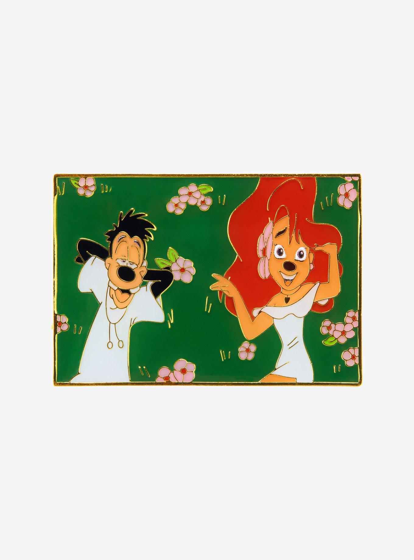 Loungefly Disney A Goofy Movie Max & Roxanne Floral Grass Enamel Pin — BoxLunch Exclusive, , hi-res