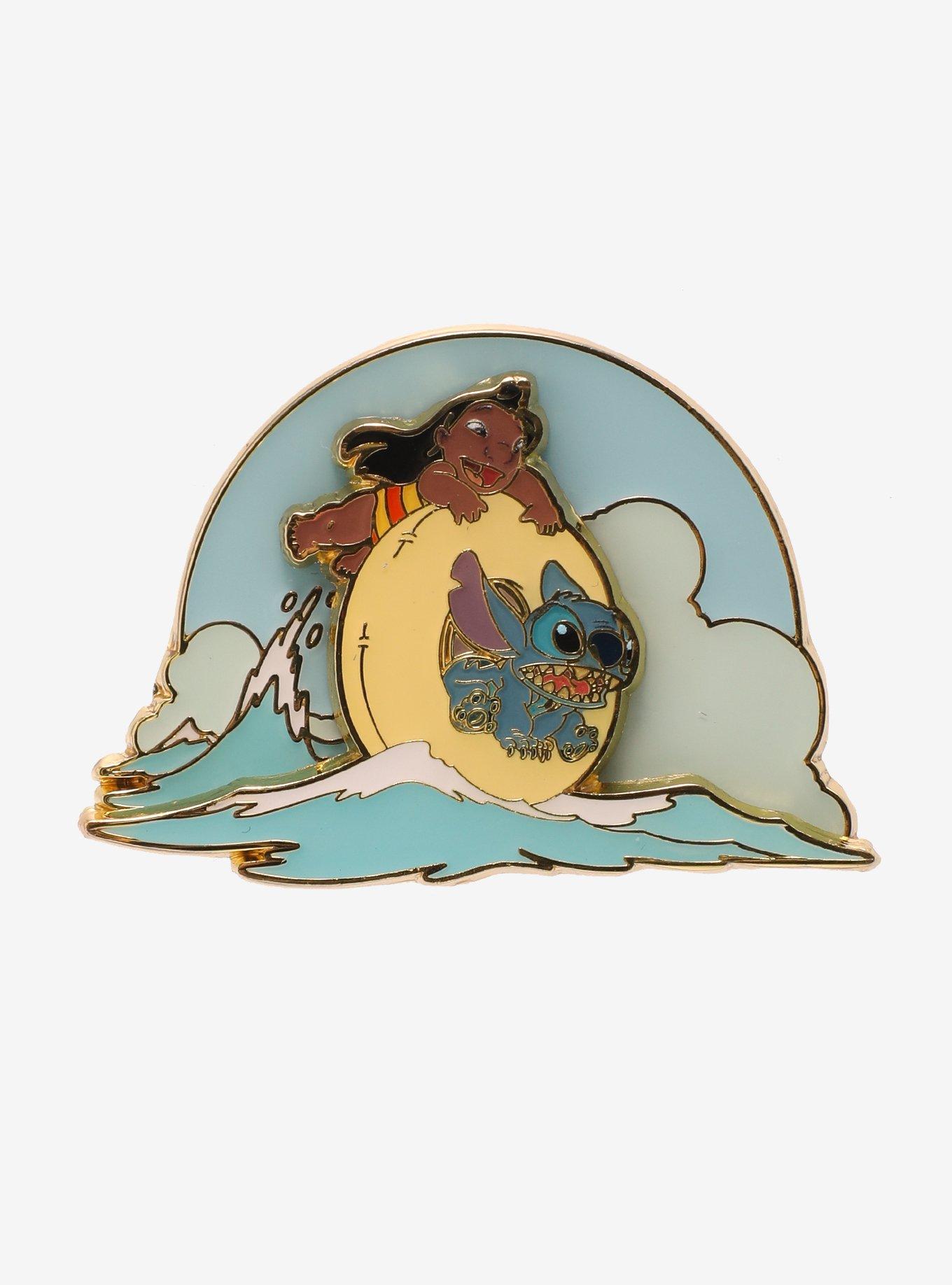 Loungefly Disney Lilo & Stitch Waves Enamel Pin - BoxLunch Exclusive, , hi-res