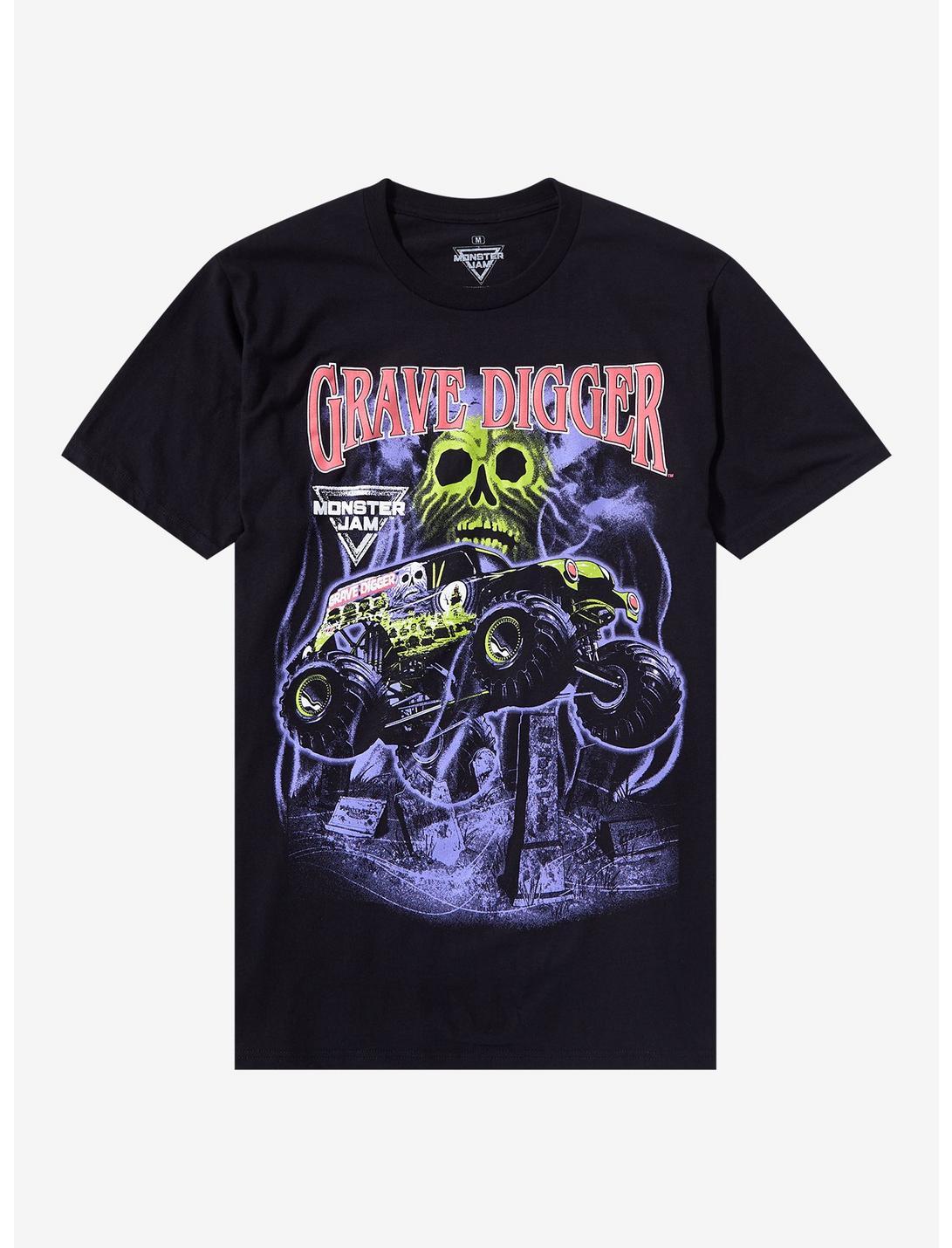 Monster Jam Grave Digger Skull T-Shirt, BLACK, hi-res
