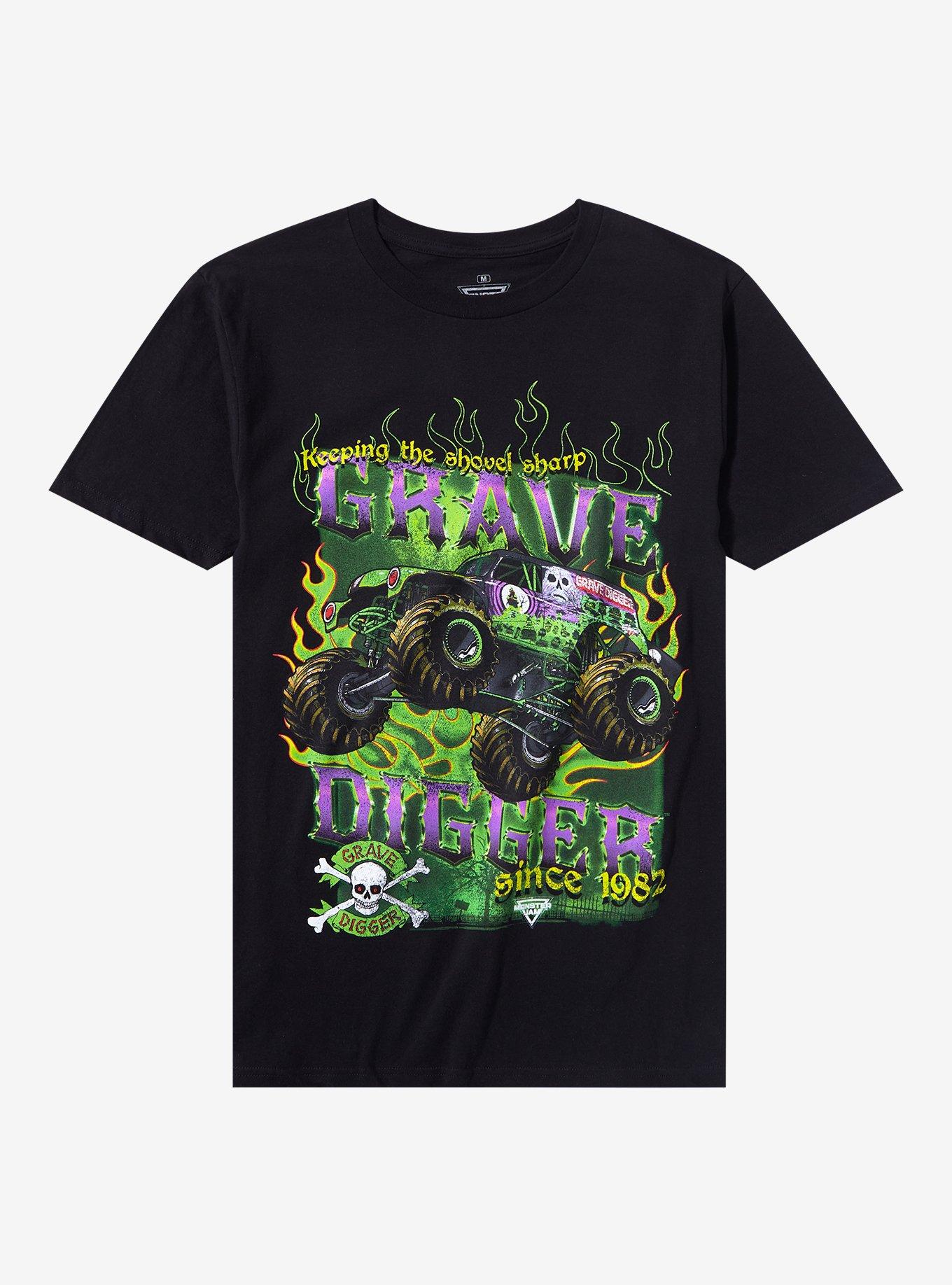 Monster Jam Grave Digger Keep Shovel Sharp T-Shirt, BLACK, hi-res