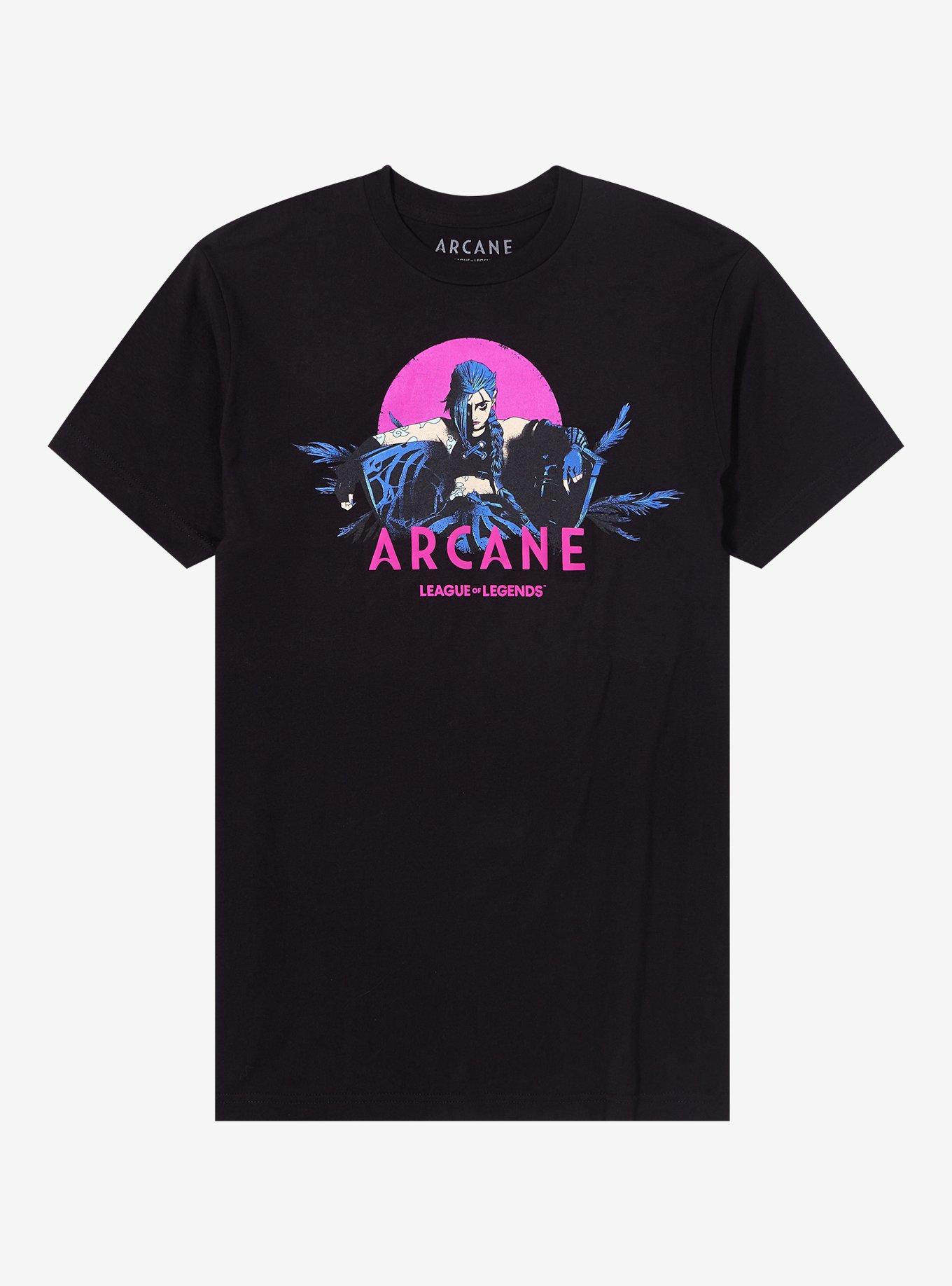 Arcane Jinx Sitting T-Shirt, BLACK, hi-res