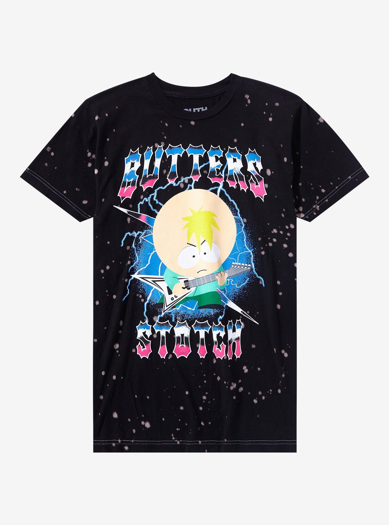 South Park Butters Stotch Metal Splatter T-Shirt, BLACK, hi-res