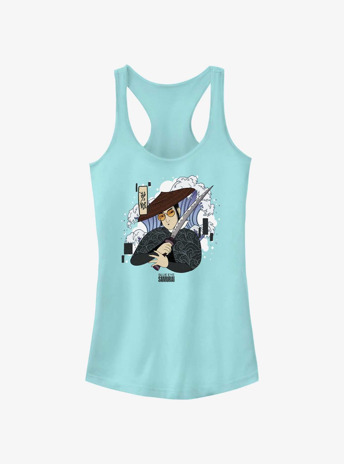 Blue Eye Samurai Mizu Japanese Art Style Girls Tank, CANCUN, hi-res
