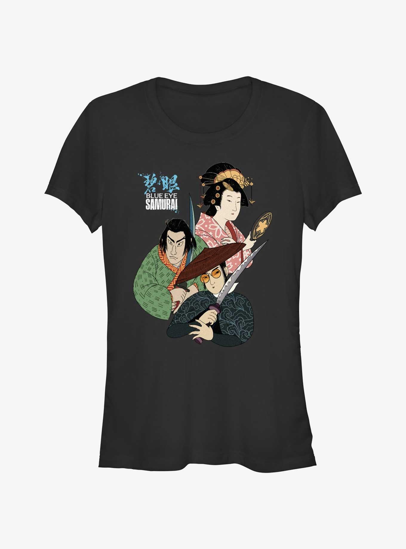 Blue Eye Samurai Mizu Akemi And Taigen Girls T-Shirt, BLACK, hi-res
