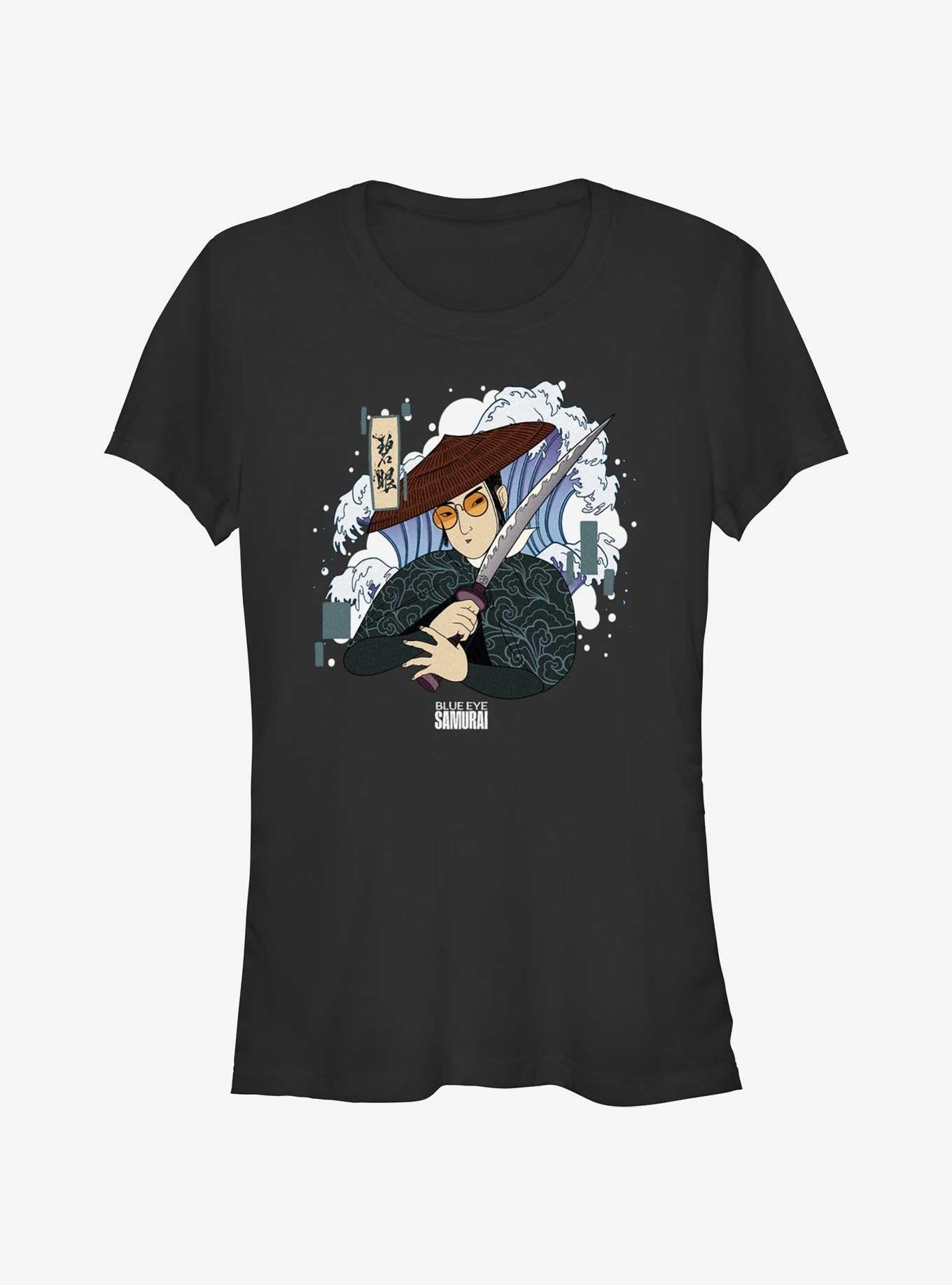 Blue Eye Samurai Mizu Japanese Art Style Girls T-Shirt, , hi-res