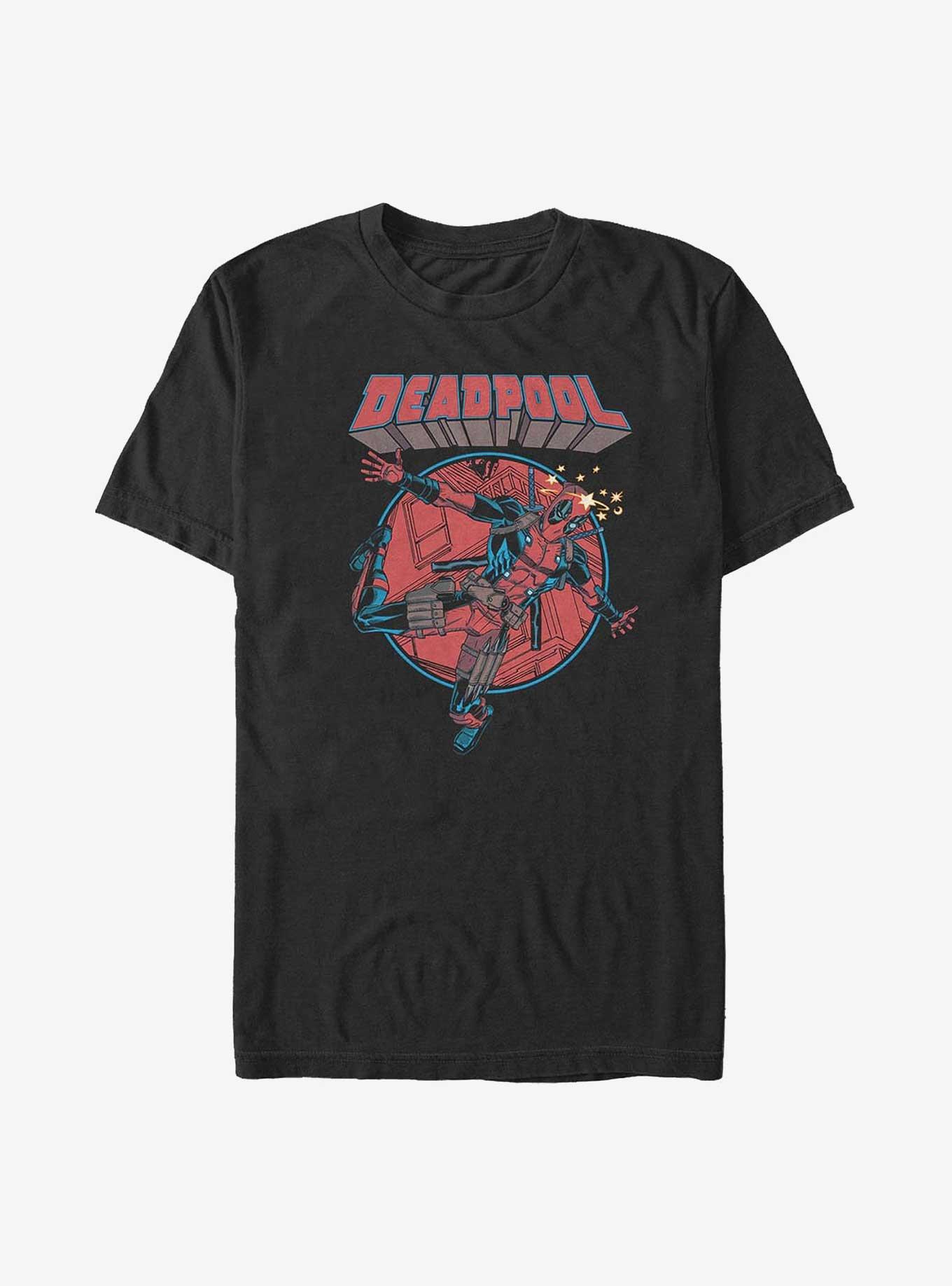Marvel Deadpool Falling Dummy Big & Tall T-Shirt, BLACK, hi-res