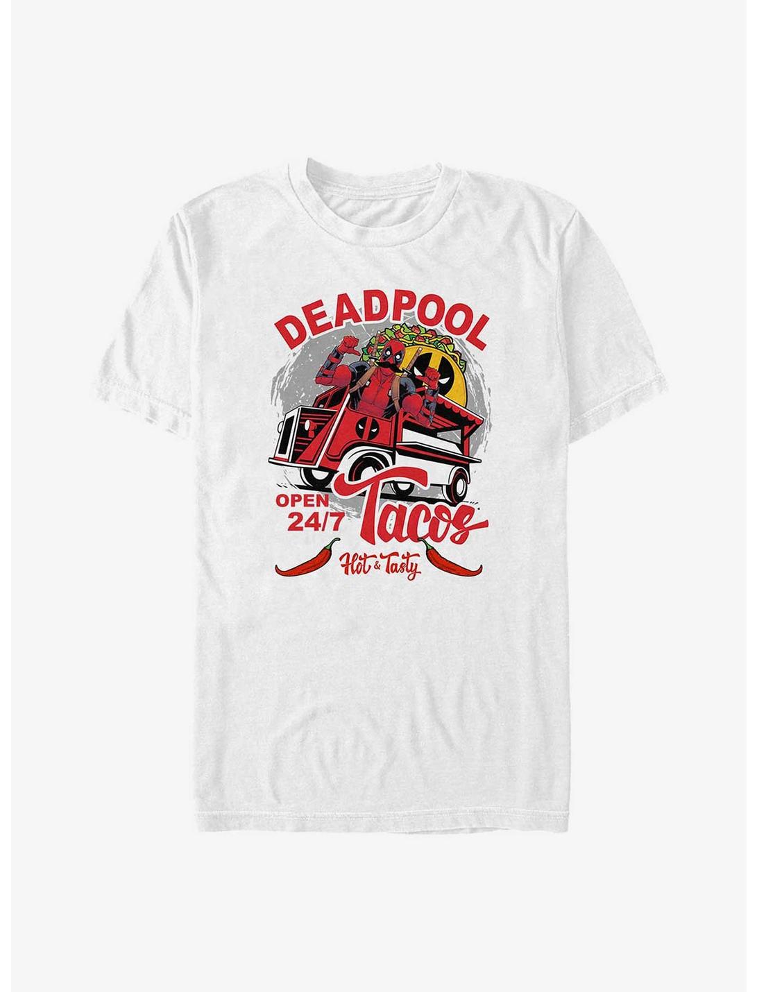 Marvel Deadpool 24/7 Tacos Big & Tall T-Shirt, WHITE, hi-res