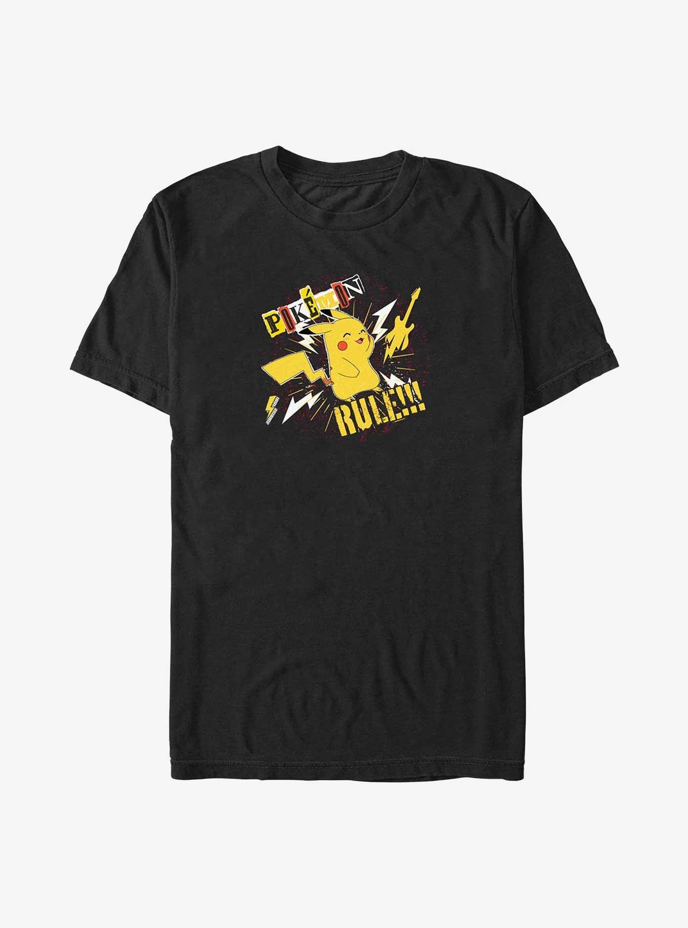 Pokemon Pikachu Rule Big & Tall T-Shirt, BLACK, hi-res