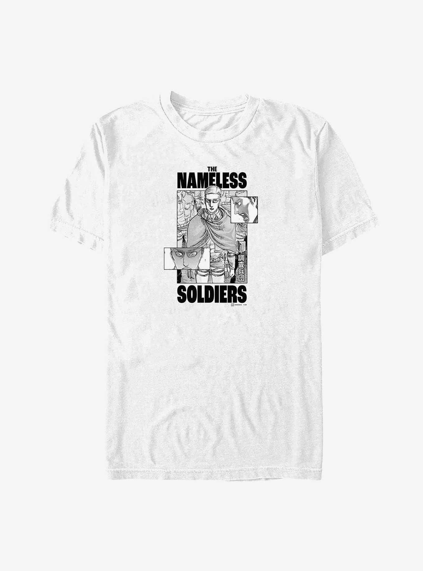 Attack on Titan Nameless Soldiers Big & Tall T-Shirt, WHITE, hi-res