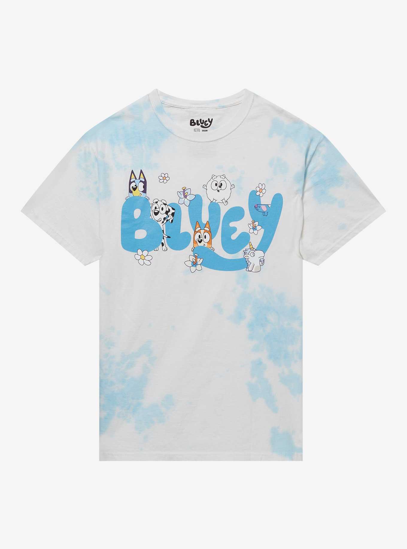 Bluey Logo Tie-Dye Boyfriend Fit Girls T-Shirt, , hi-res