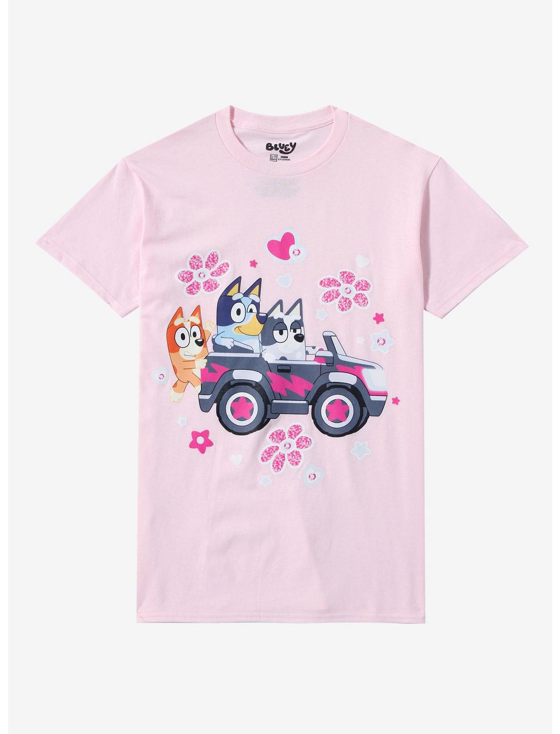 Bluey Muffin's Car Trio Boyfriend Fit Girls T-Shirt, MULTI, hi-res