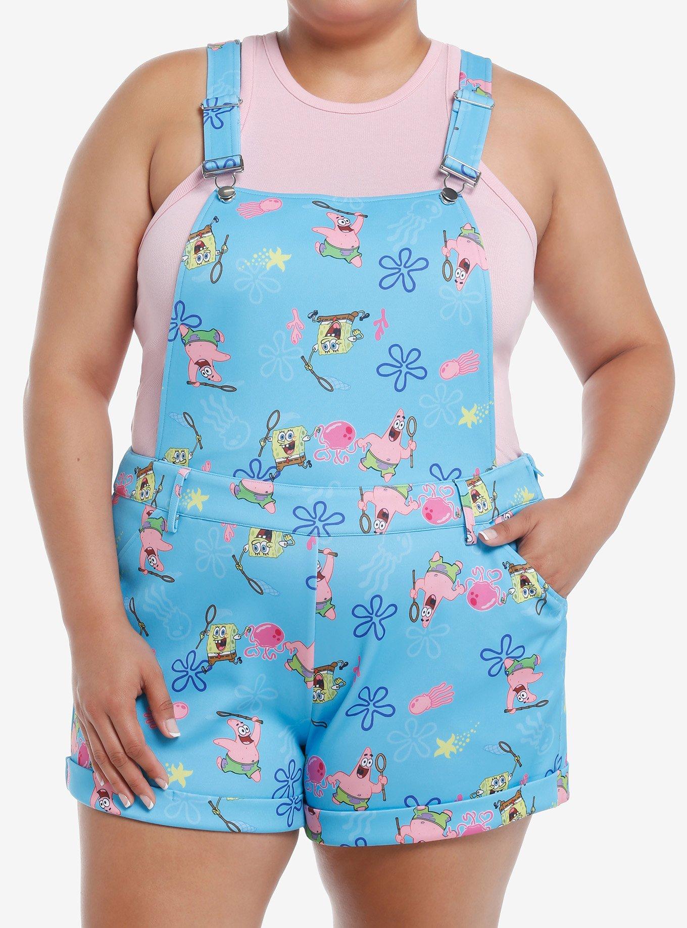 SpongeBob SquarePants Character Scuba Shortalls Plus Size, MULTI, hi-res