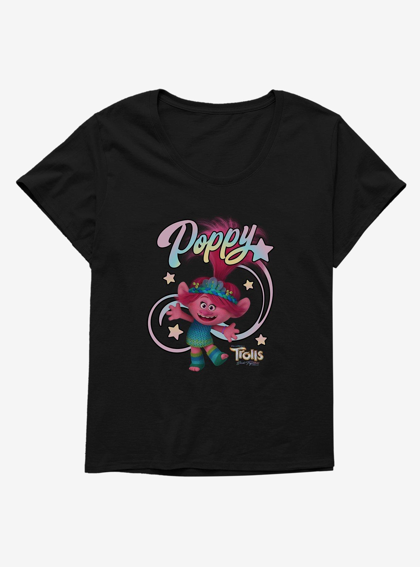 Trolls 3 Band Together Poppy Girls T-Shirt Plus Size, BLACK, hi-res