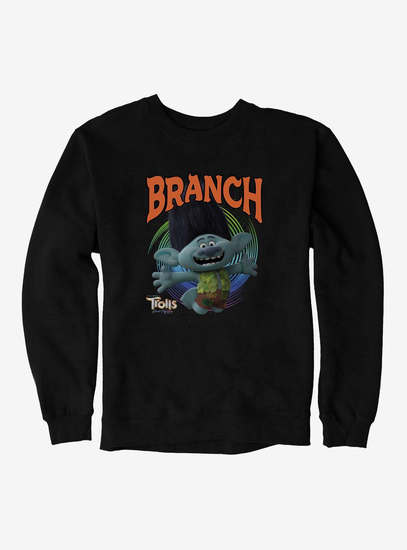 Trolls 3 Band Together Branch Sweatshirt, BLACK, hi-res
