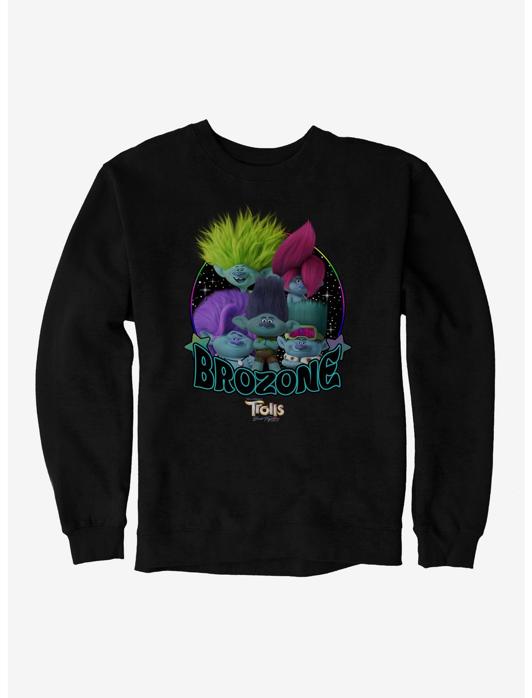 Trolls 3 Band Together Brozone Group Sweatshirt, BLACK, hi-res