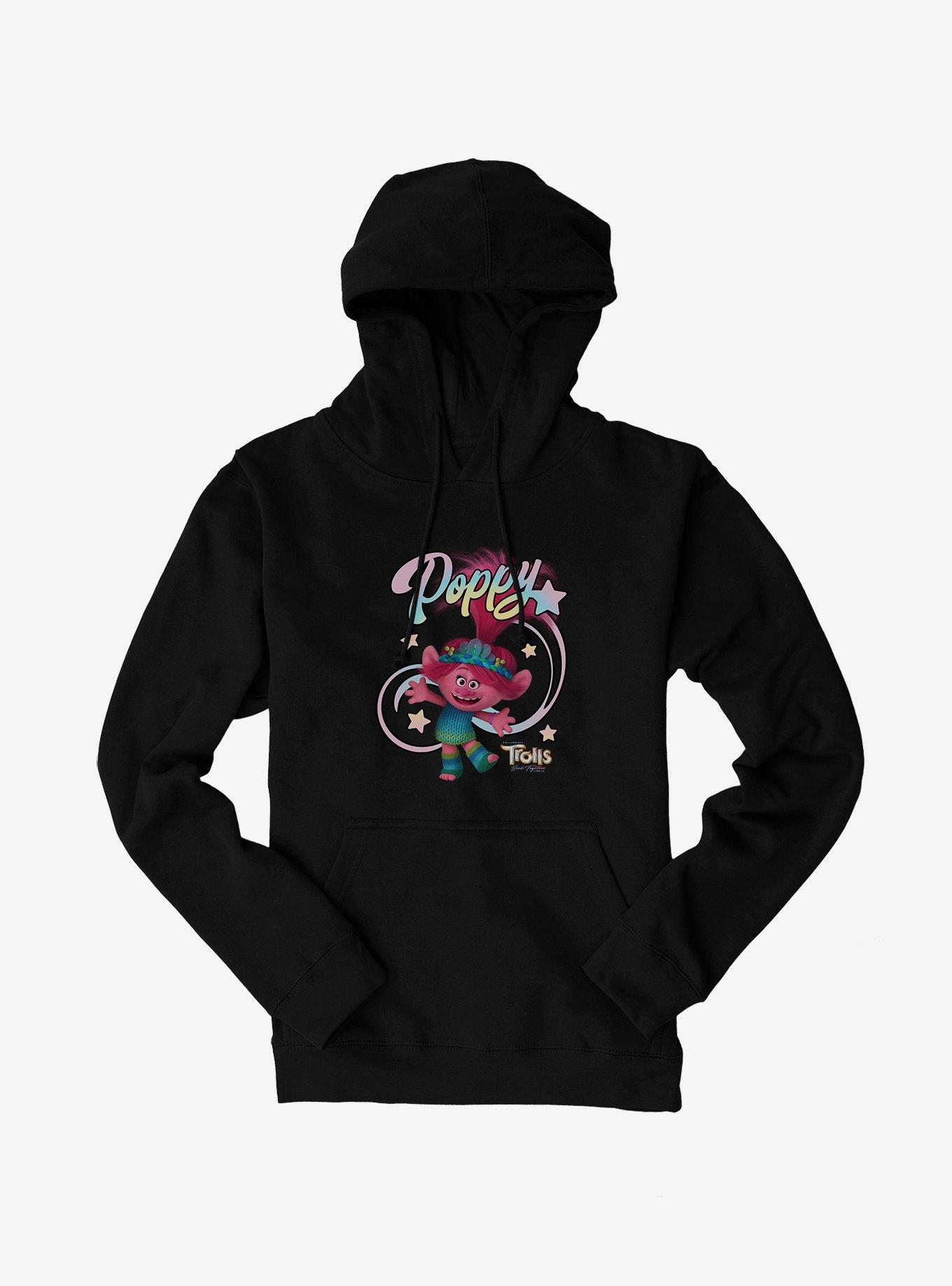 Trolls 3 Band Together Poppy Hoodie - BLACK | BoxLunch