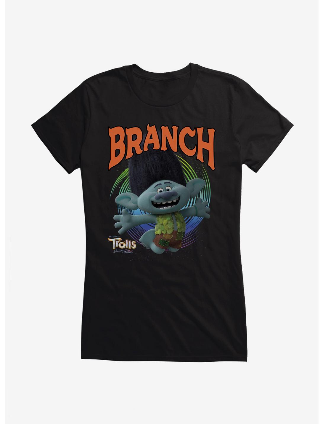 Trolls 3 Band Together Branch Girls T-Shirt, BLACK, hi-res