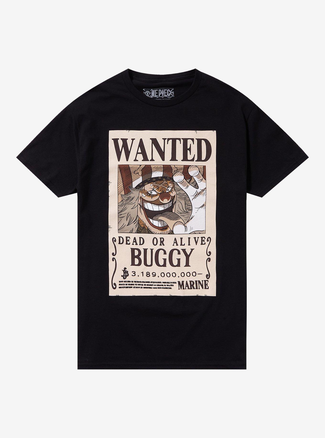 One Piece Buggy Wanted Poster Double-Sided T-Shirt | Hot Topic