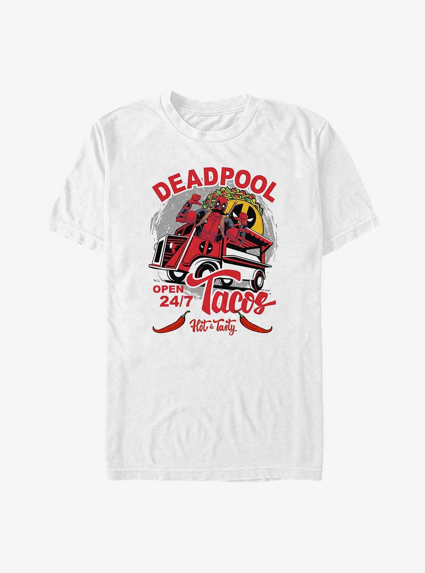 Marvel Deadpool 24/7 Tacos Big & Tall T-Shirt, WHITE, hi-res