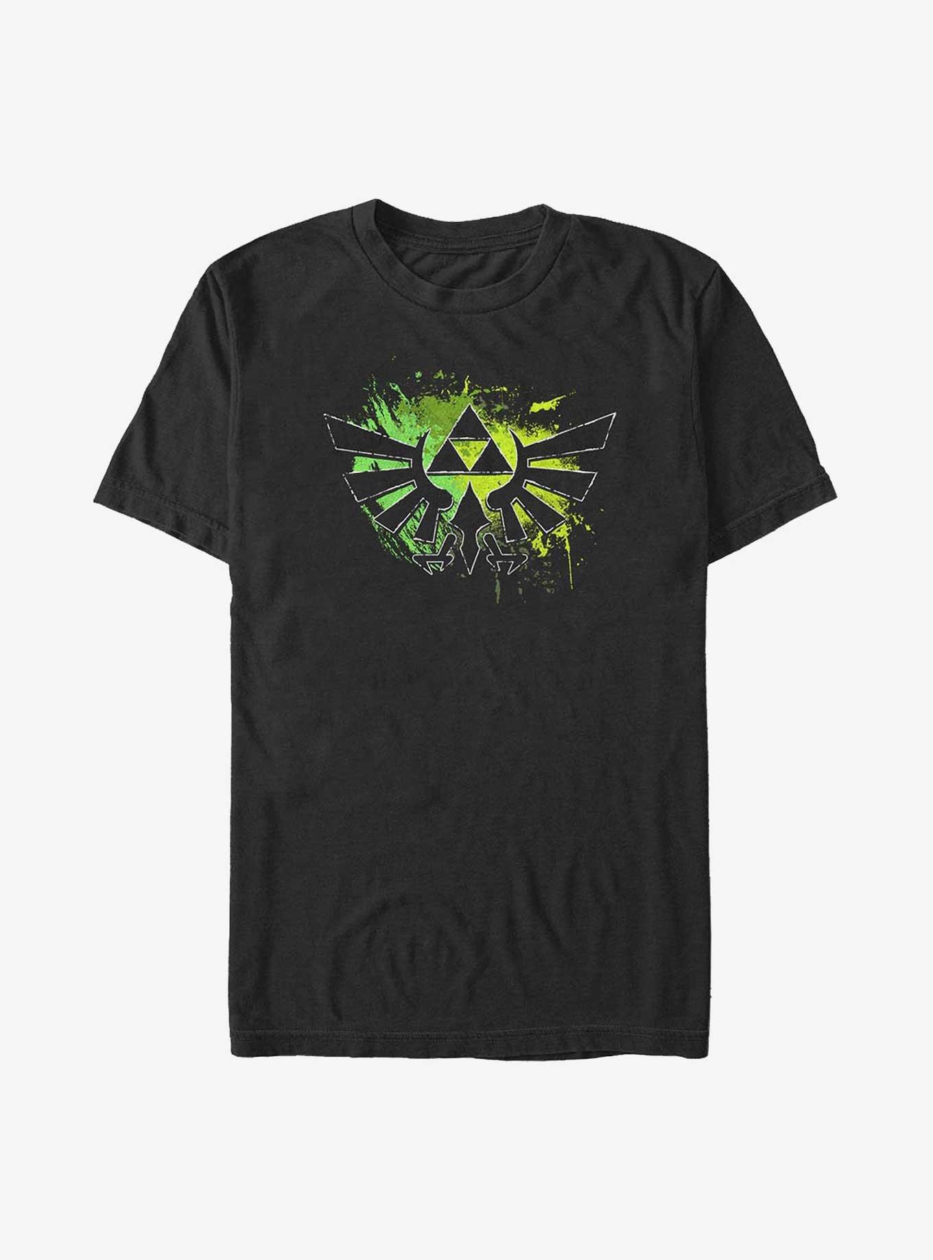 The Legend of Zelda Triforce Symbol Splat Big & Tall T-Shirt, BLACK, hi-res