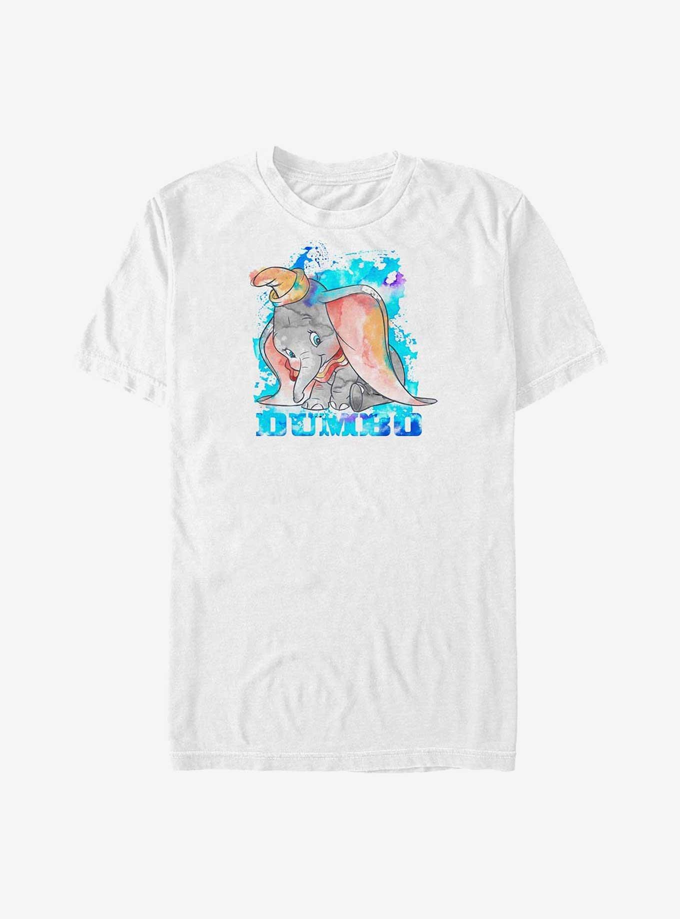 Disney Dumbo Watercolor Dumbo Big & Tall T-Shirt, WHITE, hi-res