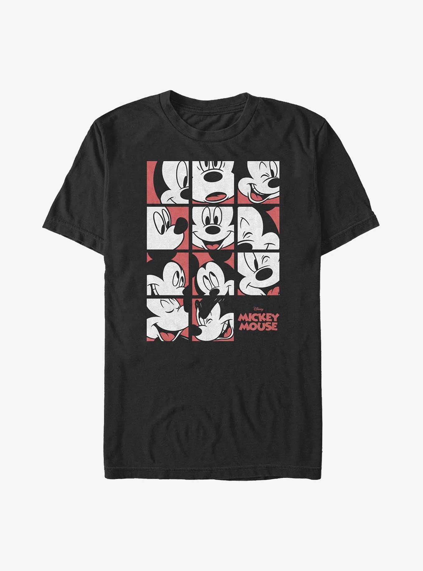 Disney Mickey Mouse Expression Grid Big & Tall T-Shirt, BLACK, hi-res