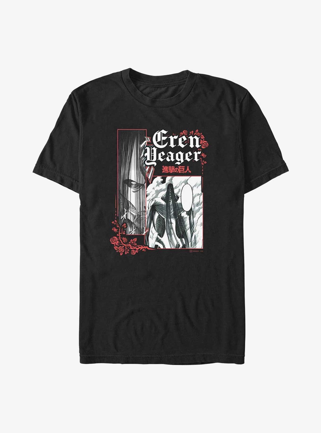 Attack on Titan Goth Colossal Titan Eren Big & Tall T-Shirt, BLACK, hi-res